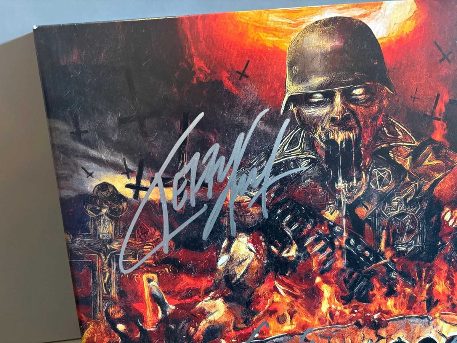 SLAYER SIGNED AUTOGRAPHED GOLD LP VINYL RARE REPENTLESS KILLOGY X3 KERRY KING, изображение 2