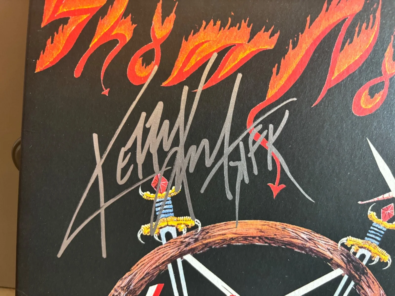 SLAYER SIGNED AUTOGRAPHED YELLOW LP VINYL KERRY KING RARE IN PERSON NO MERCY, изображение 2