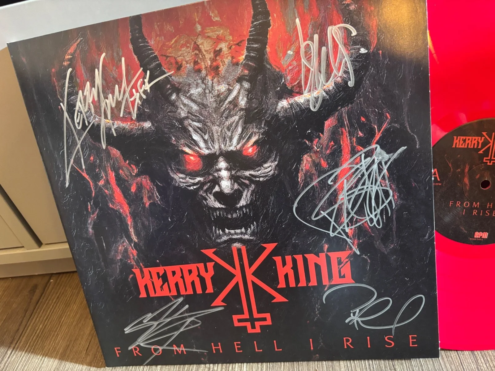 KERRY KING SIGNED AUTOGRAPHED RED LP VINYL FROM HELL I RISE RARE X5 SLAYER (3), изображение 2