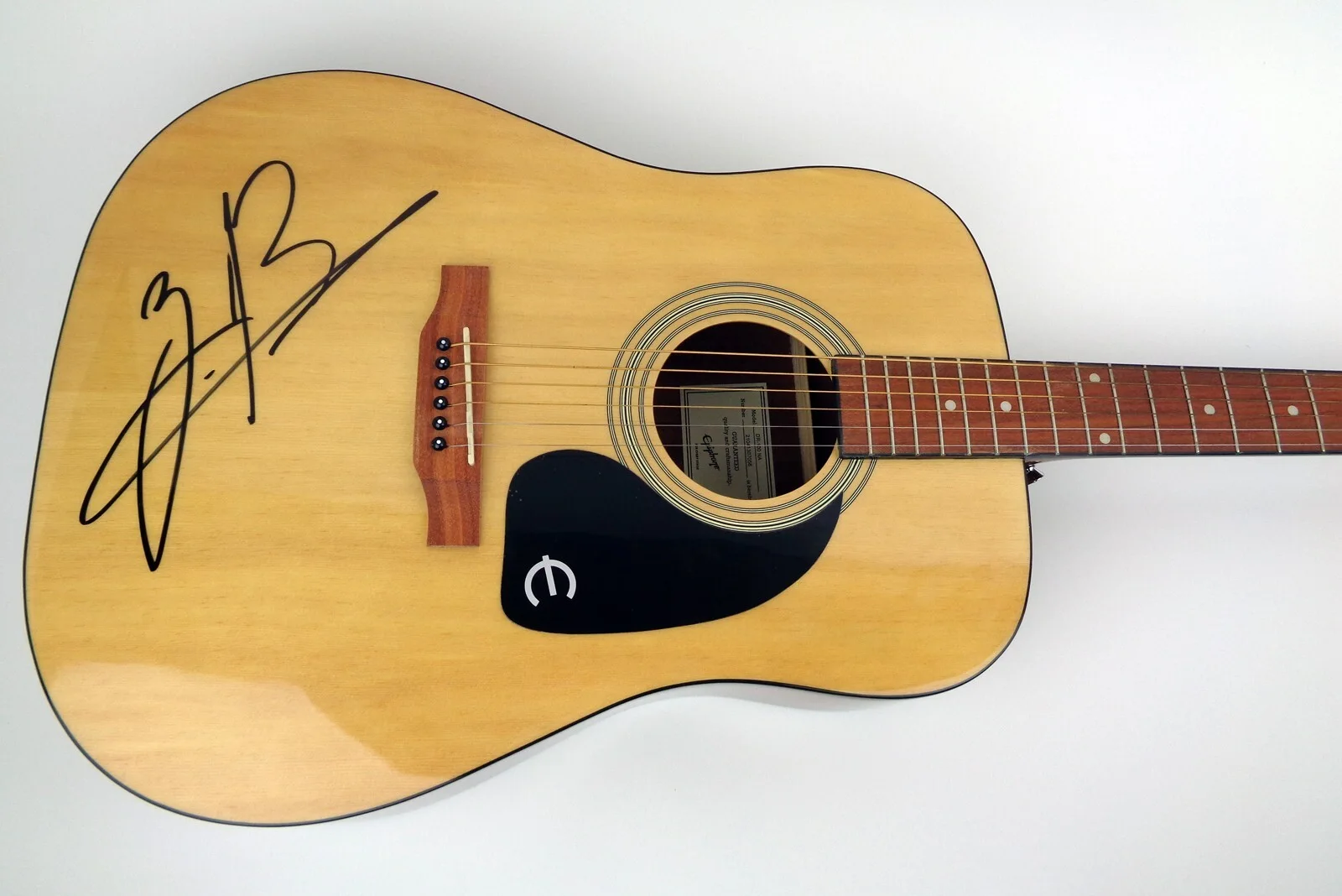 Zach Bryan — Zach Bryan Country Signed Autograph Epiphone Acoustic Guitar PSA/DNA COA