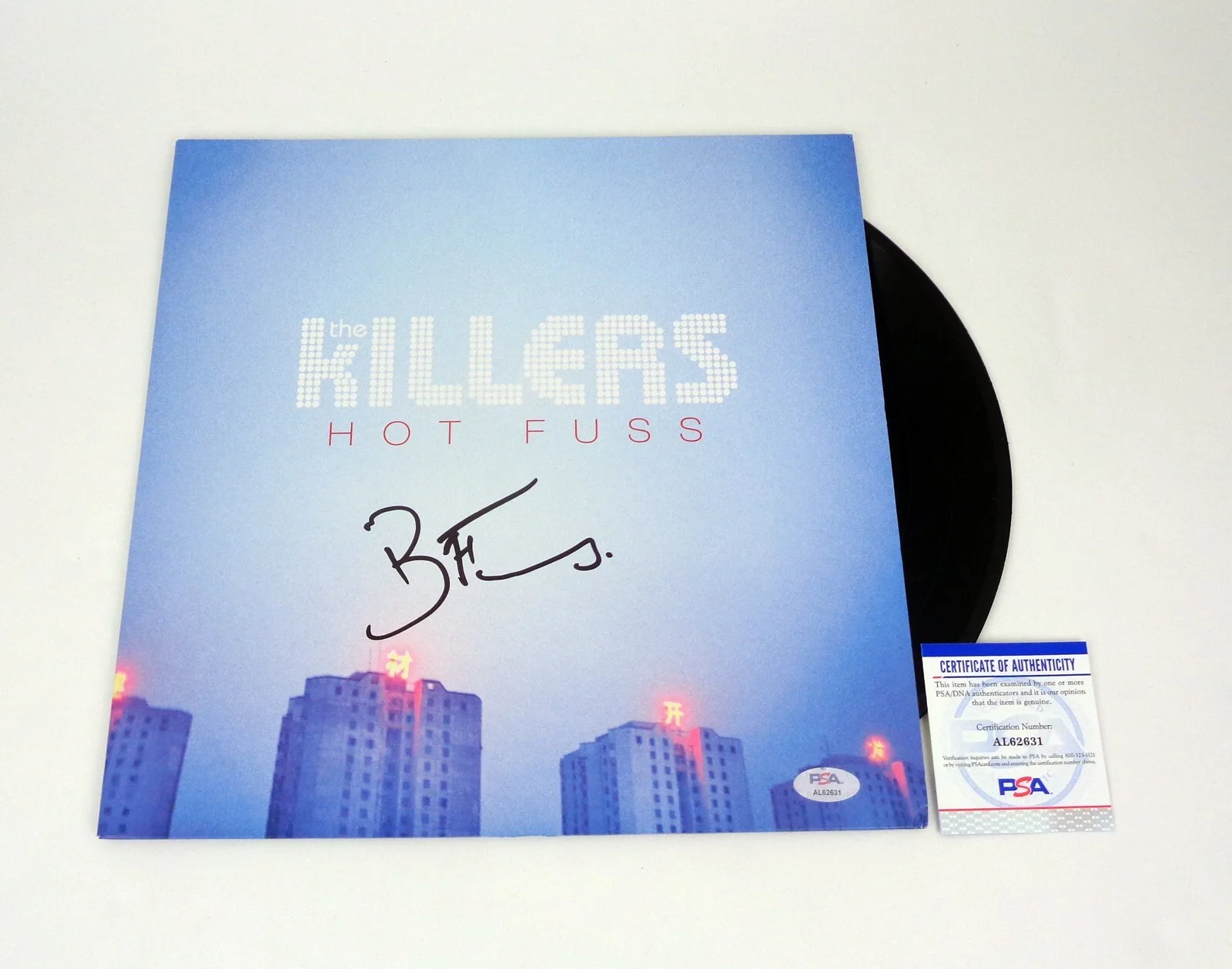Brandon Flowers — Brandon Flowers The Killers Signed Autograph Hot Fuss Vinyl Record PSA/DNA COA