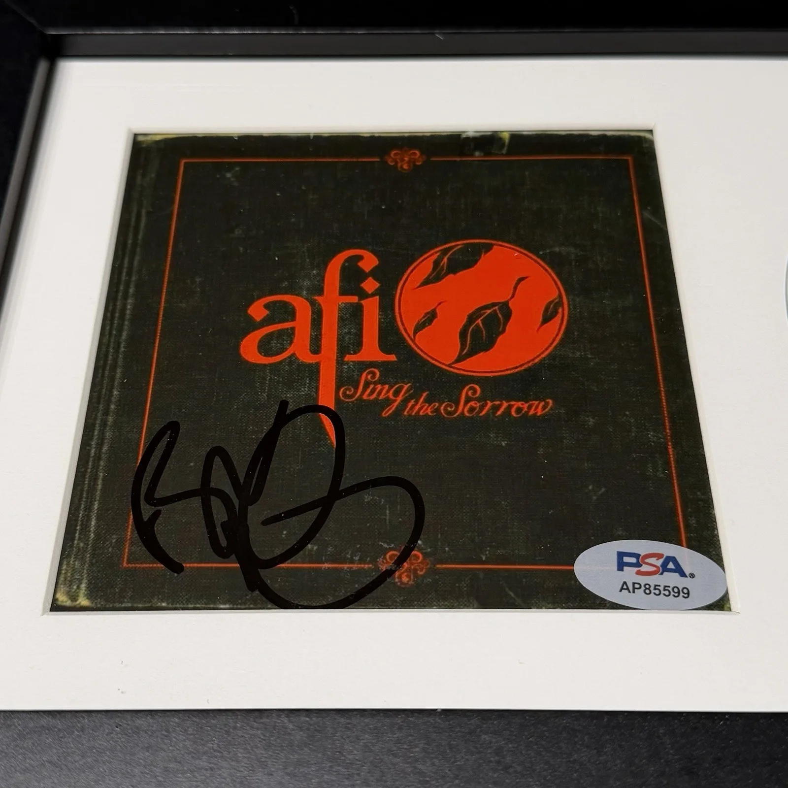 BUTCH VIG PRODUCER SIGNED AFI SING THE SORROW ALBUM CD FRAMED AUTOGRAPH PSA COA, изображение 2