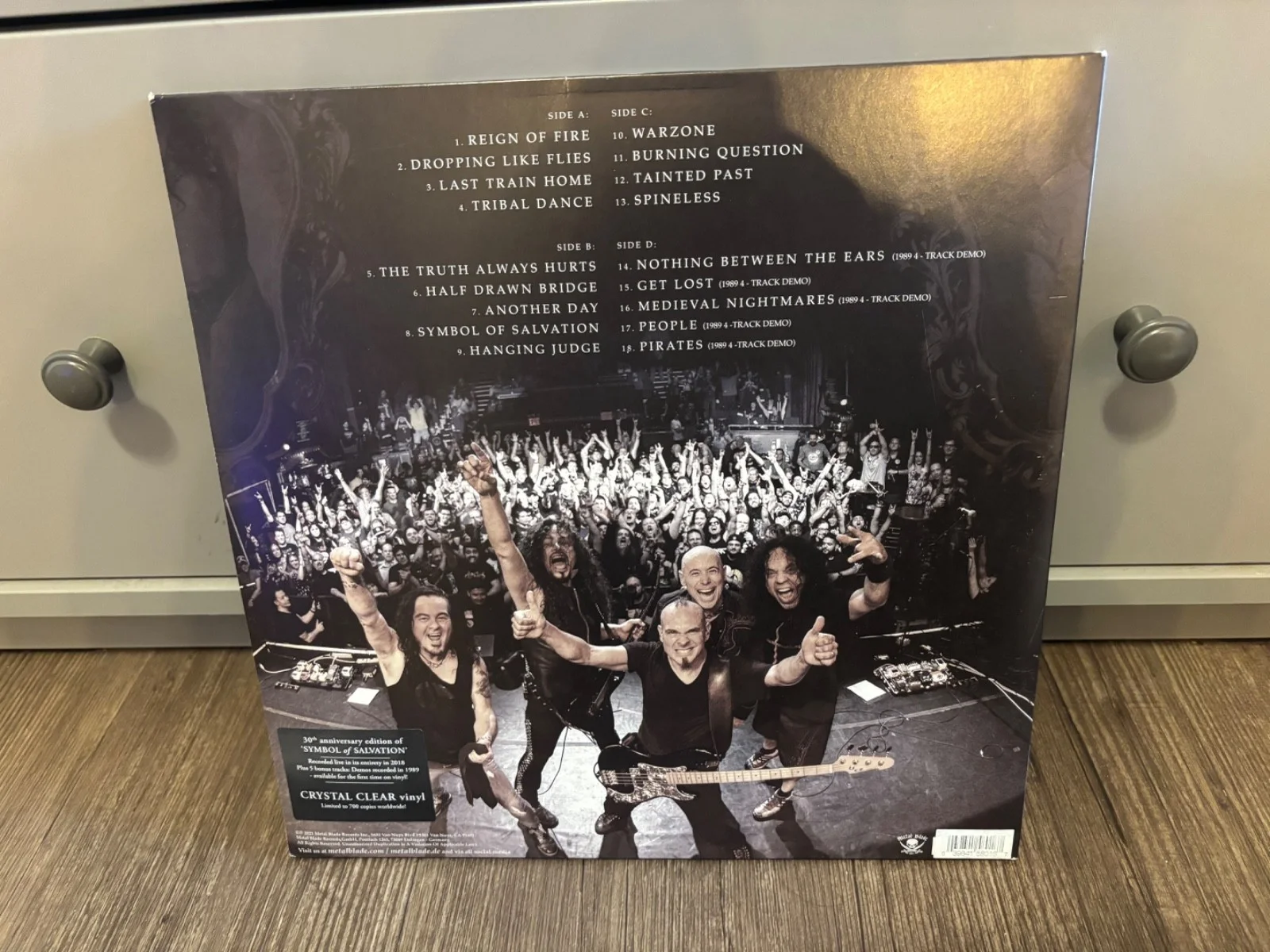 ARMORED SAINT SIGNED AUTOGRAPHED CLEAR LP VINYL /700 RARE X5 JOHN BUSH LIVE, image 3