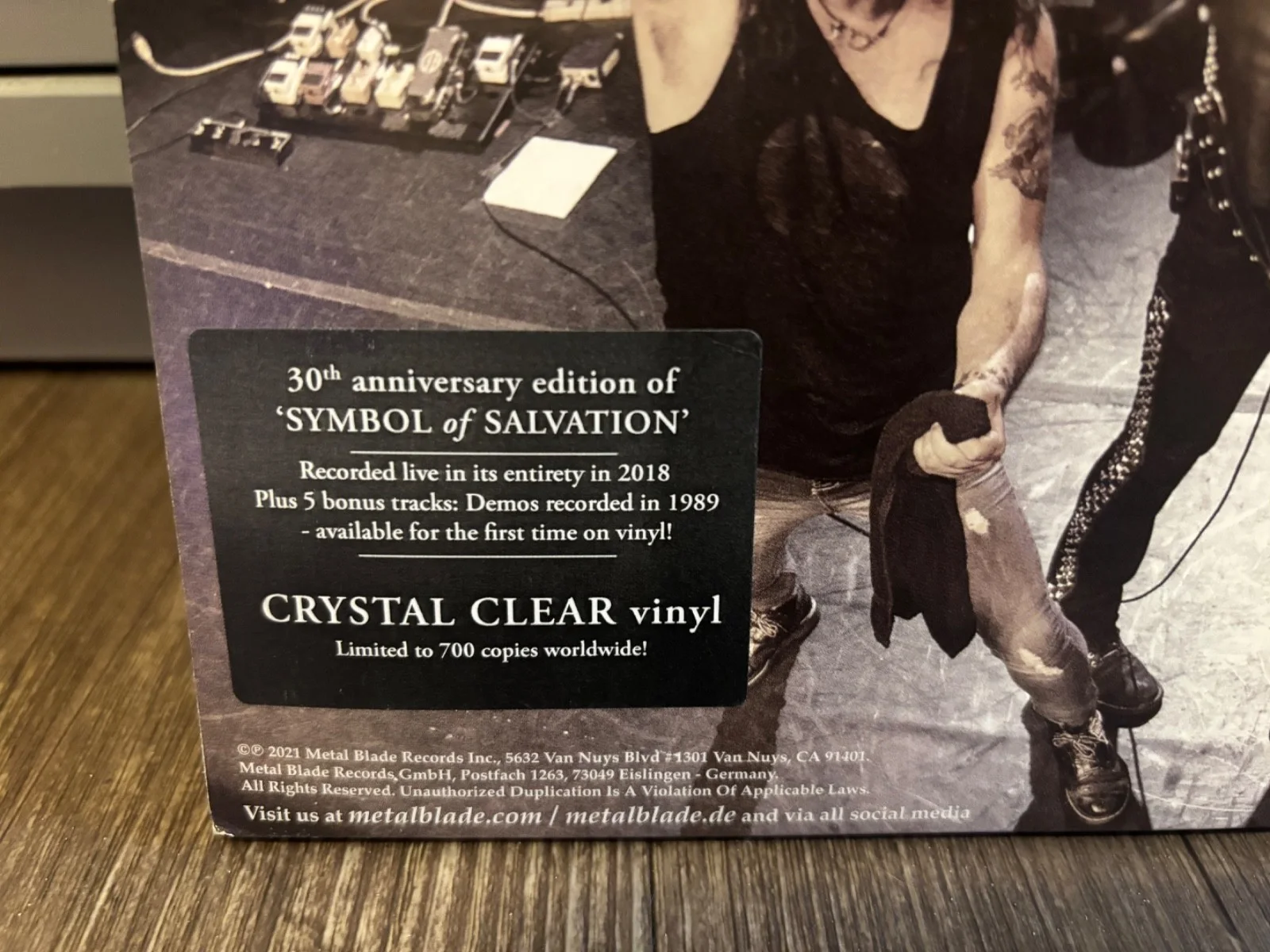 ARMORED SAINT SIGNED AUTOGRAPHED CLEAR LP VINYL /700 RARE X5 JOHN BUSH LIVE, image 4