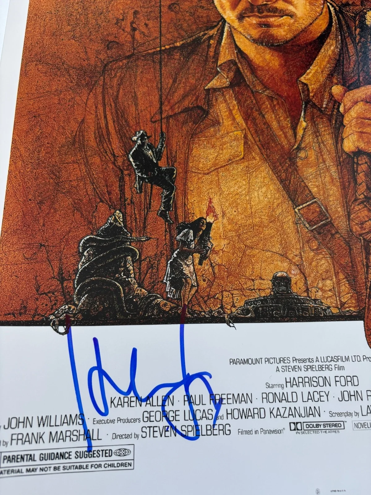 HARRISON FORD SIGNED INDIANA JONES RAIDERS OF LOST ARK 12X18 POSTER PHOTO BAS, изображение 2