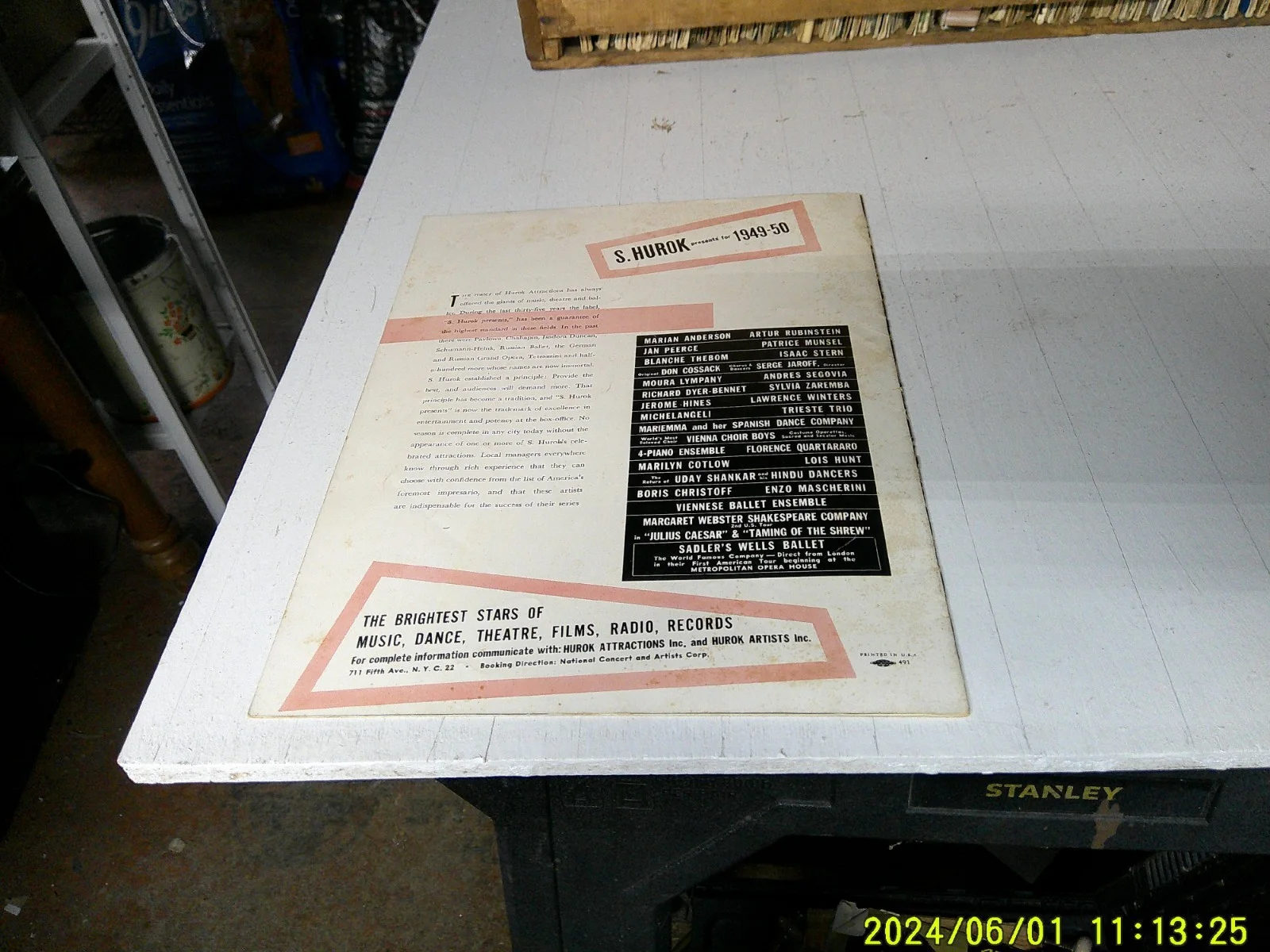 Arthur Rubinstein S Hurok Vintage Program 1950, image 5