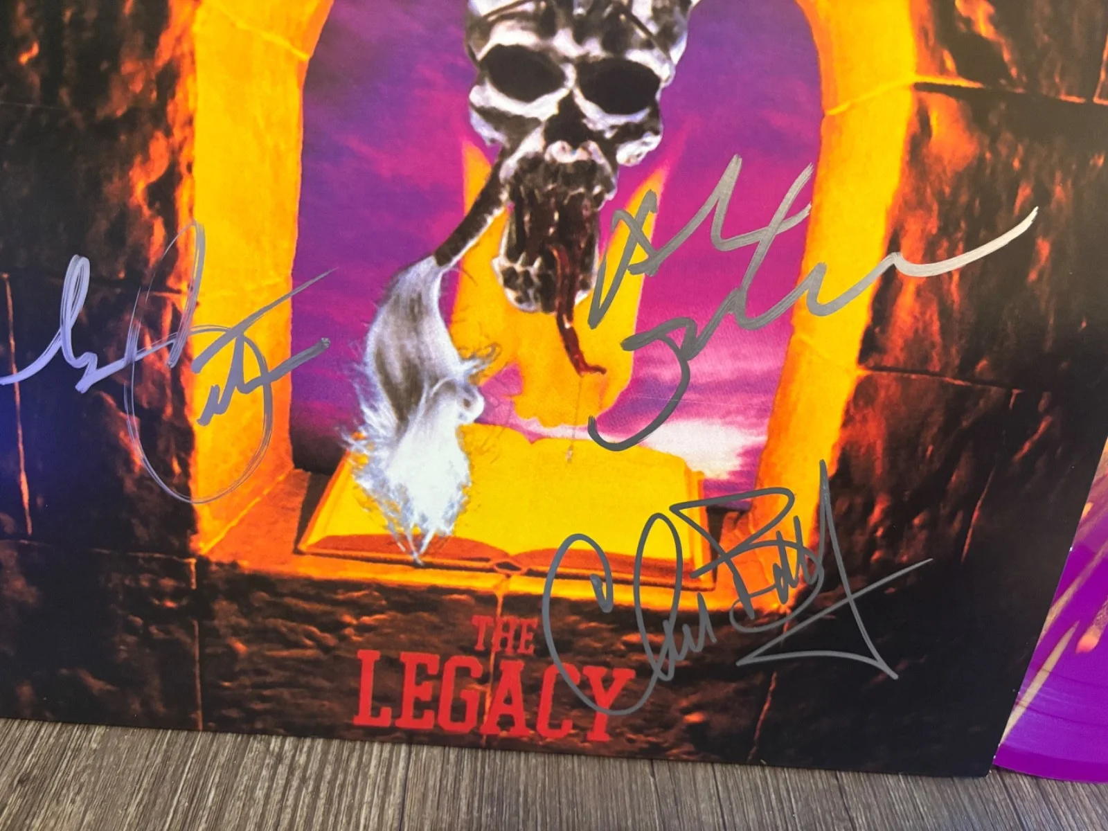 TESTAMENT SIGNED AUTOGRAPHED SPLATTER LP VINYL THE LEGACY RARE X3 ALEX, изображение 3