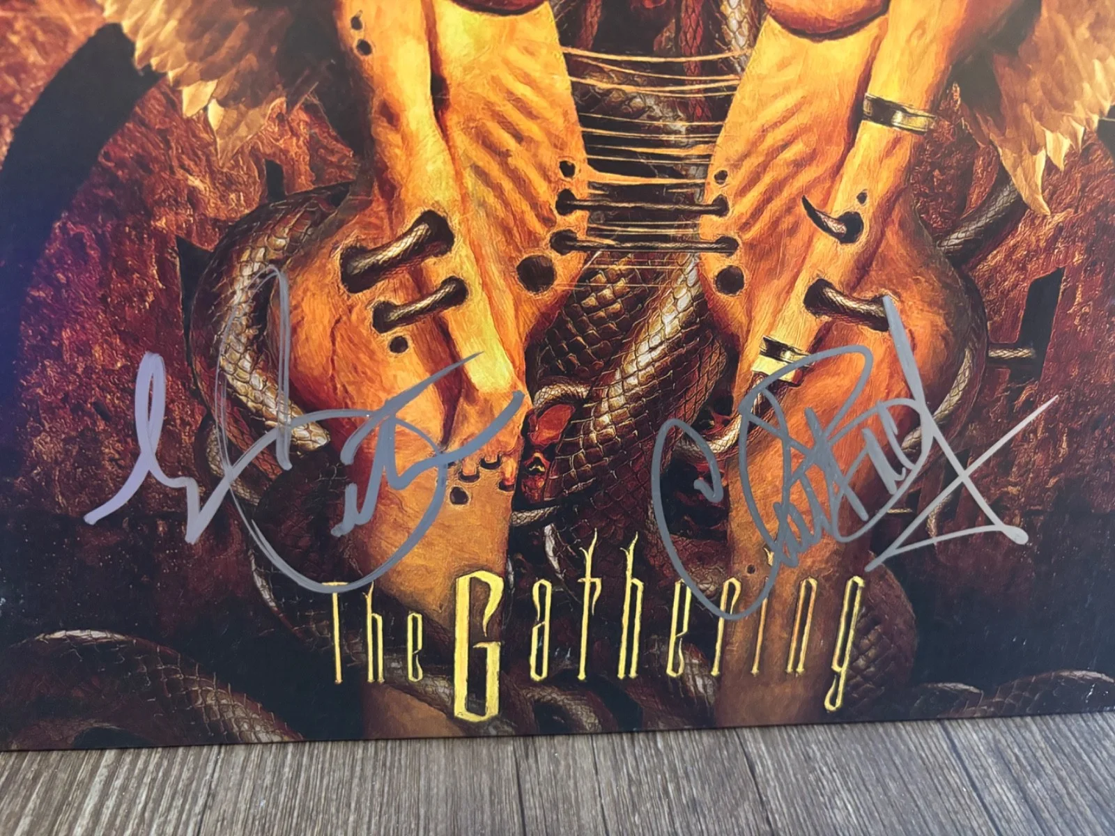 TESTAMENT SIGNED AUTOGRAPHED LP VINYL THE GATHERING VERY RARE X3 ALEX CHUCK ERIC, изображение 2