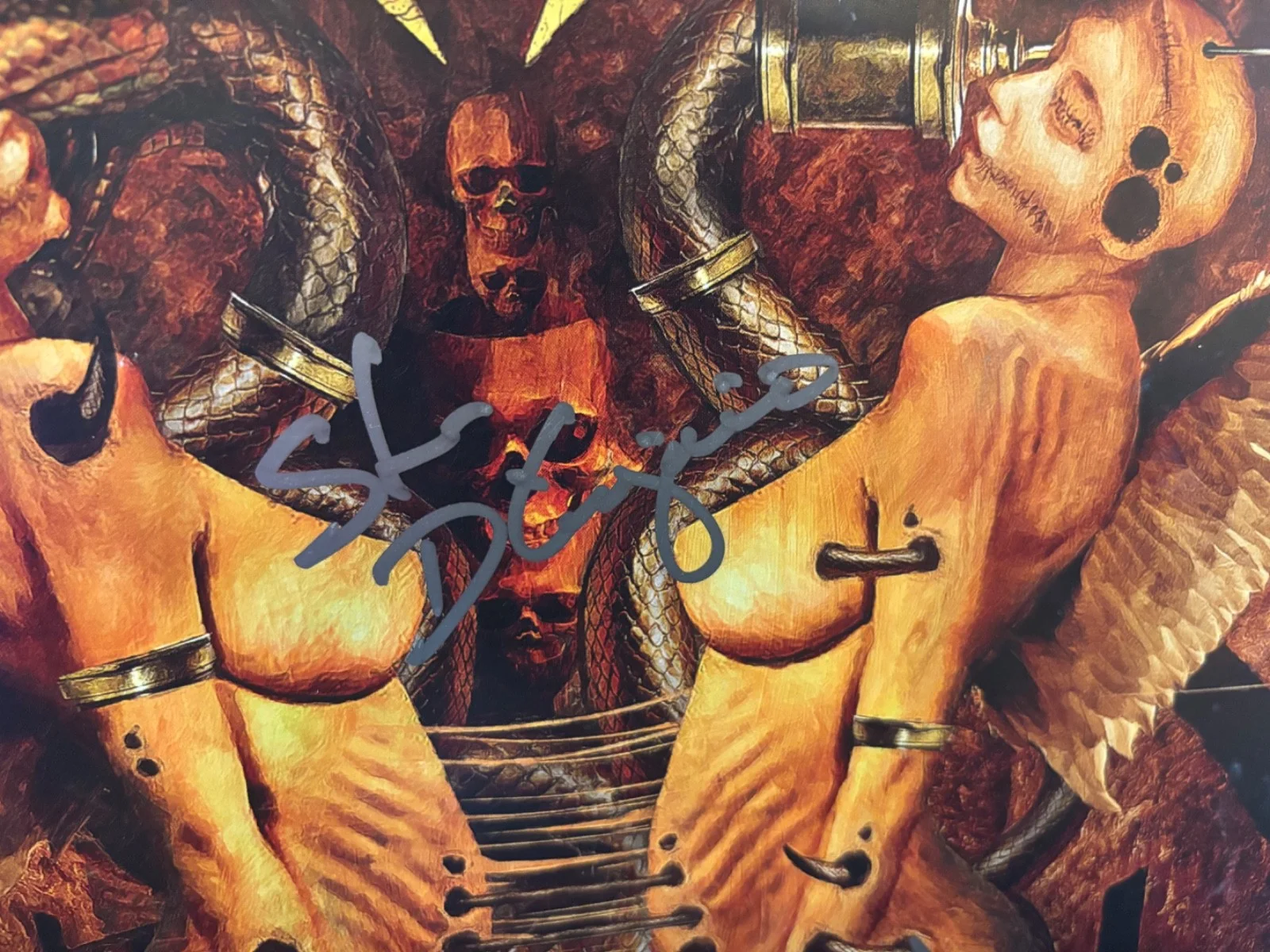 TESTAMENT SIGNED AUTOGRAPHED LP VINYL THE GATHERING VERY RARE X3 ALEX CHUCK ERIC, изображение 3