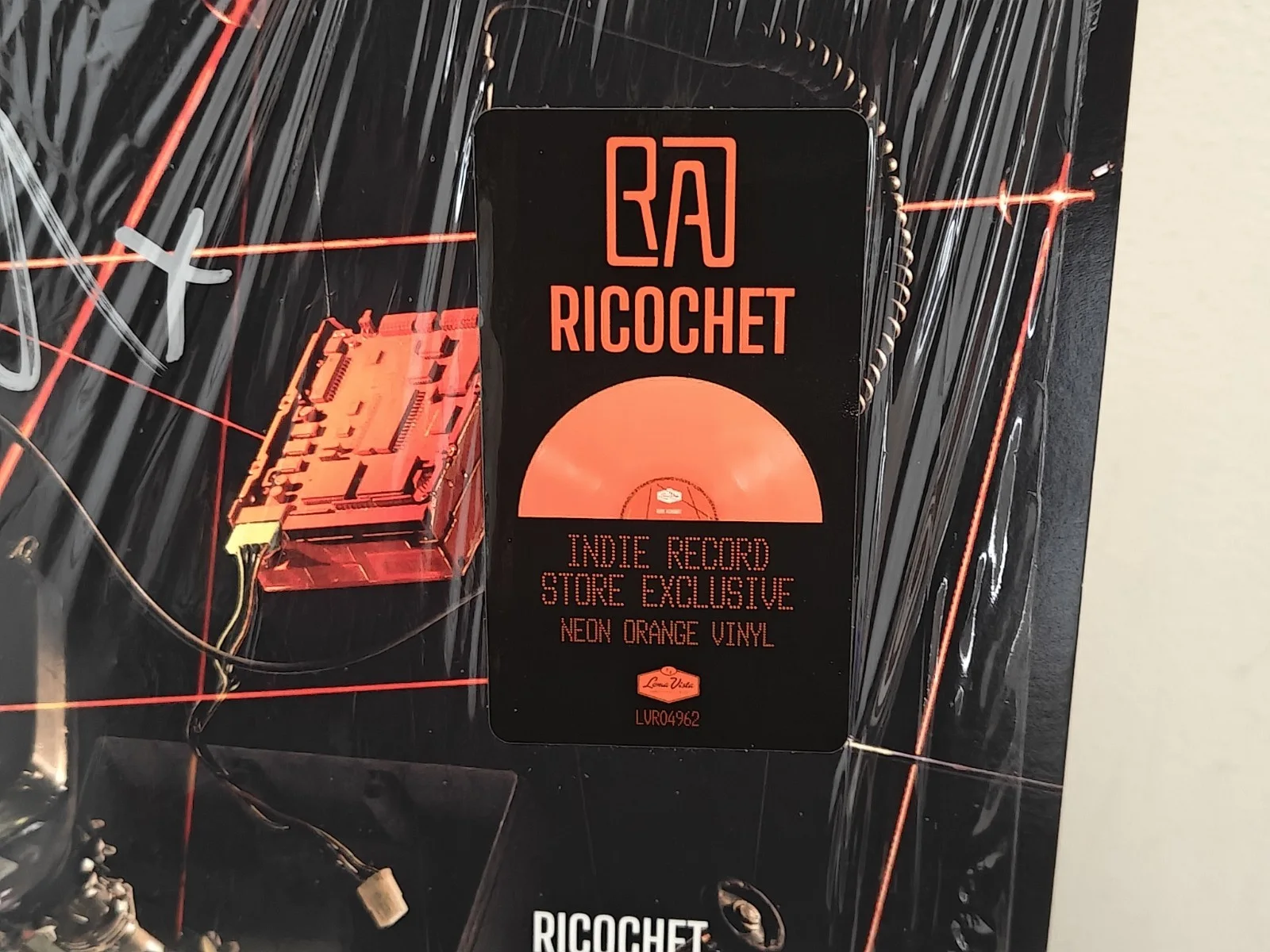 Signed Rise Against "Ricochet" Autographed Orange Colored Vinyl COVER SIGNED, image 5