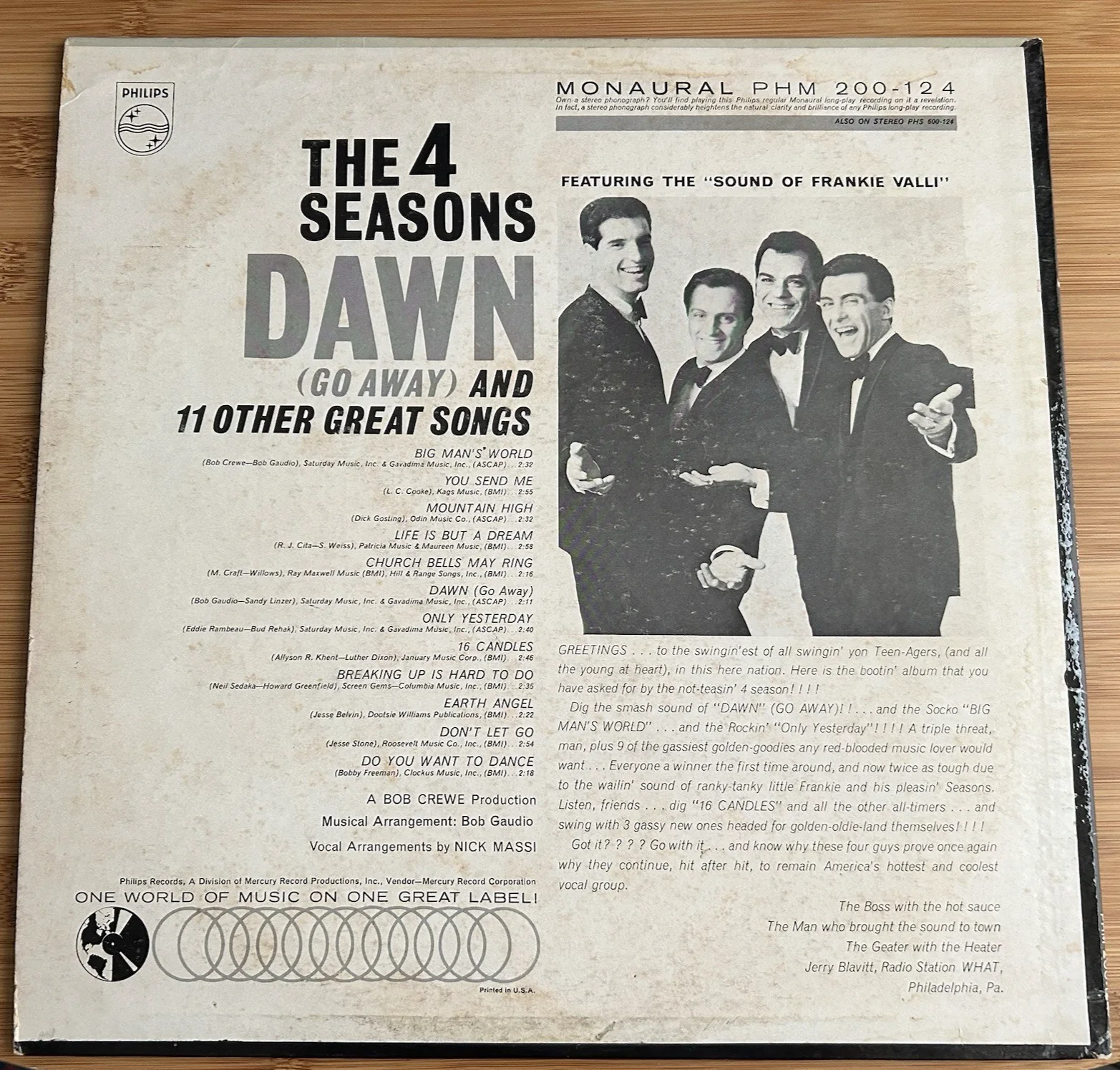 The Four Seasons "Dawn (Go Away)" Mono Vinyl - Autographed/Signed - Nick Massi, изображение 5