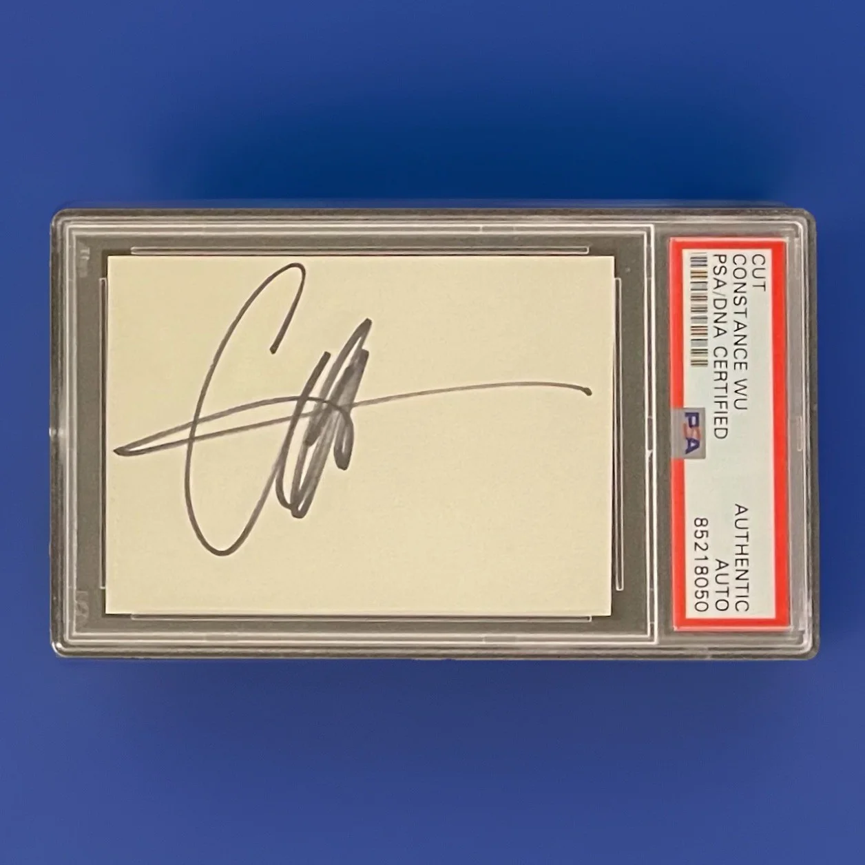 Constance Wu — Constance Wu PSA/DNA Signed Cut Signature Autographed Slabbed Crazy Rich Asians