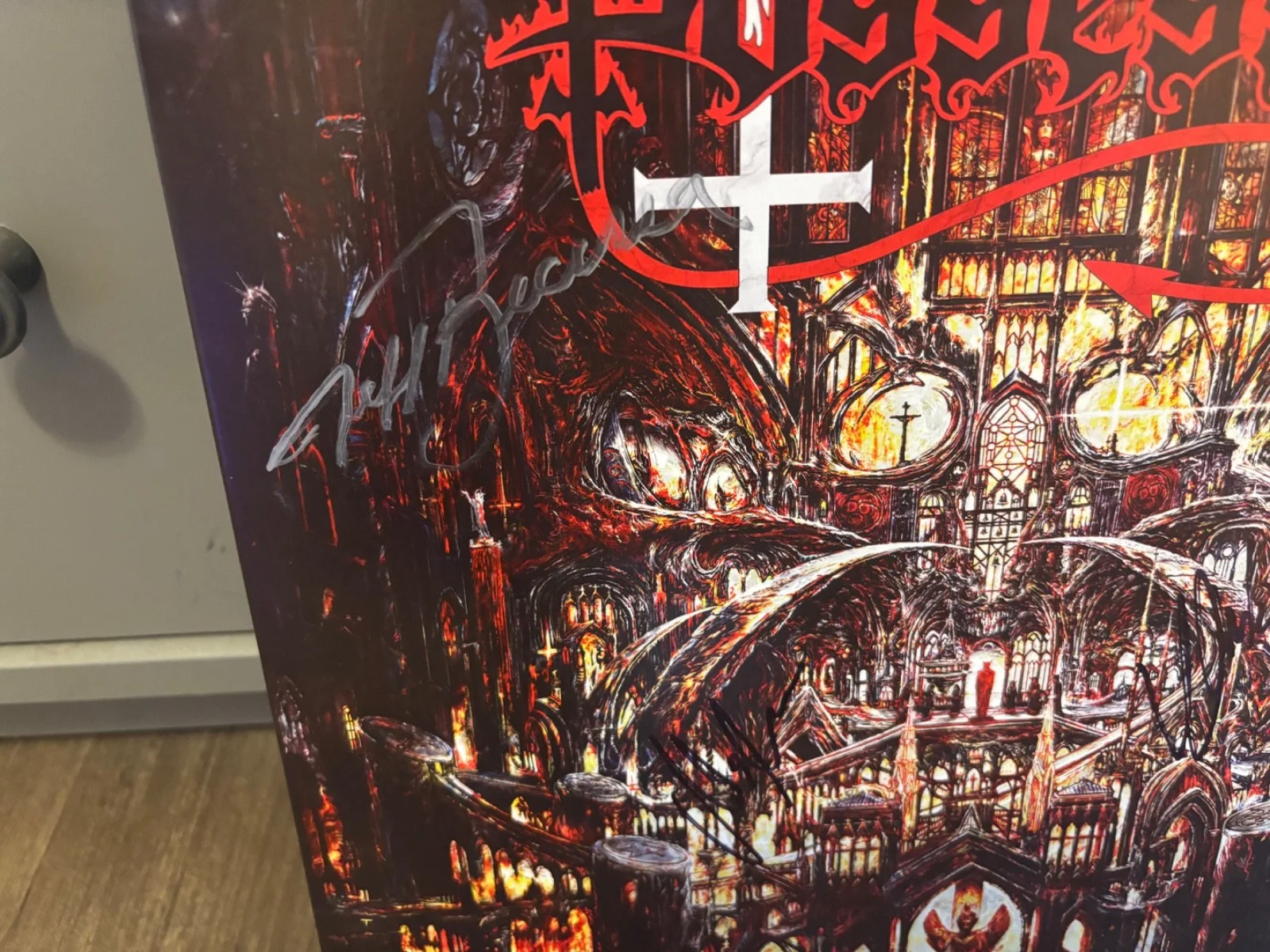 Possessed Signed Autographed Revelations Of Oblivion LP VINYL Rare Metal X5, изображение 2