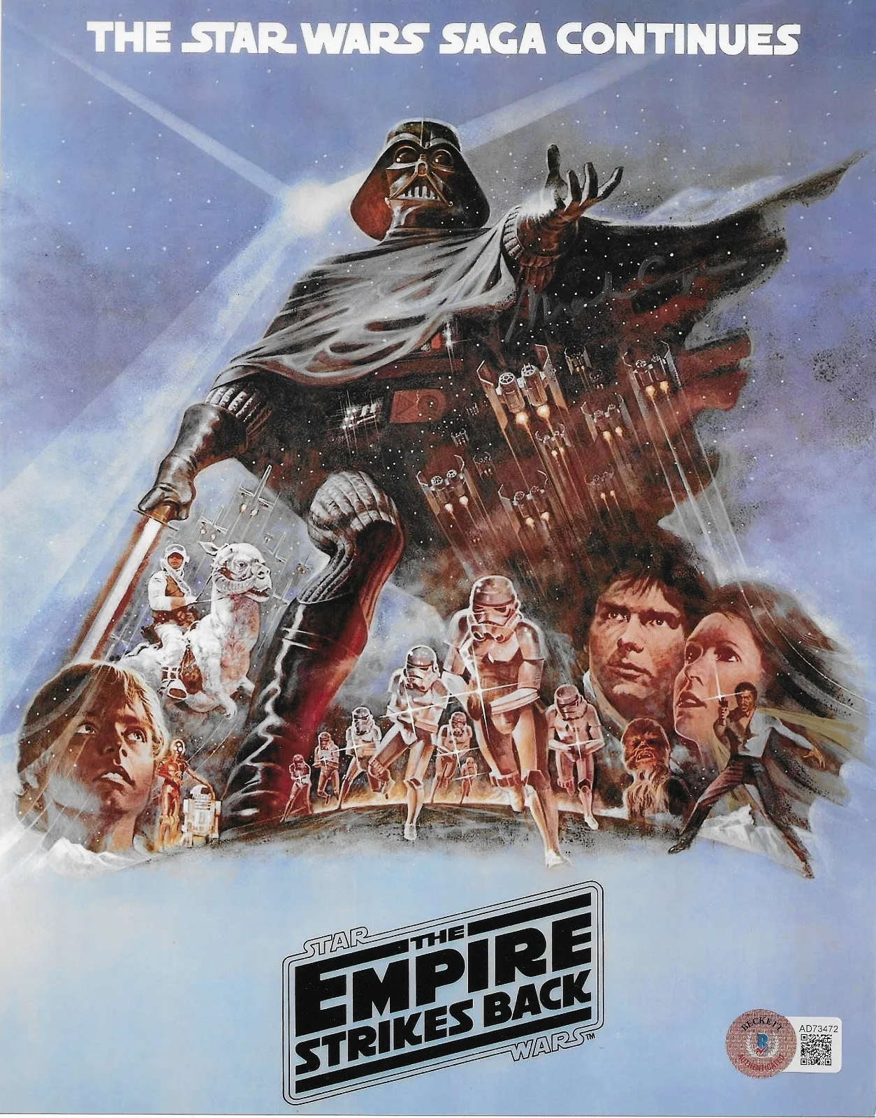 Mark Capri — Mark Capri Signed 8x10 Photo BAS Autographed Star Wars Empire Strikes Back Sil, image 2