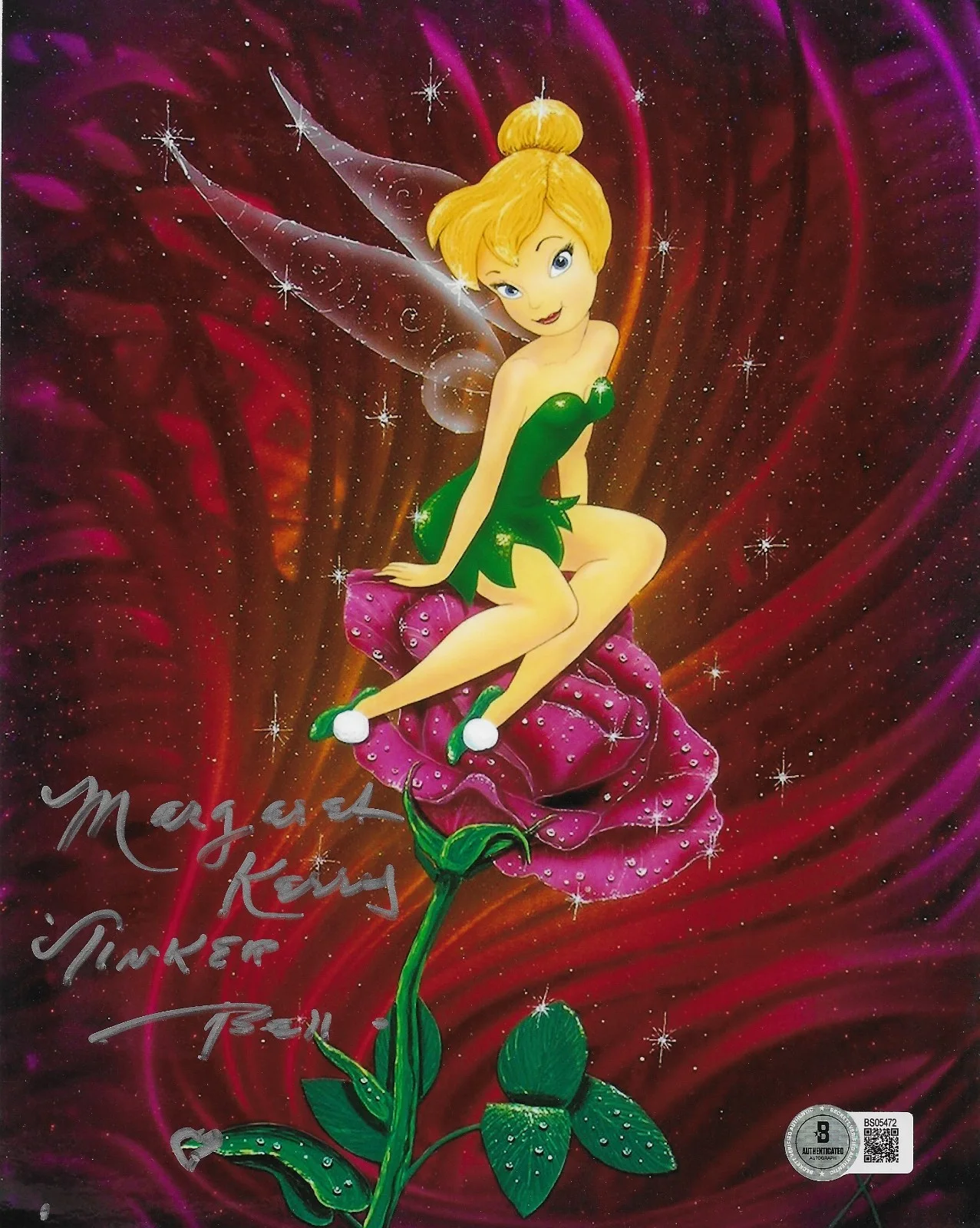 Margaret Kerry — Margaret Kerry Signed 8x10 Photo Autographed BAS Disney Peter Pan Tinker Bell 72