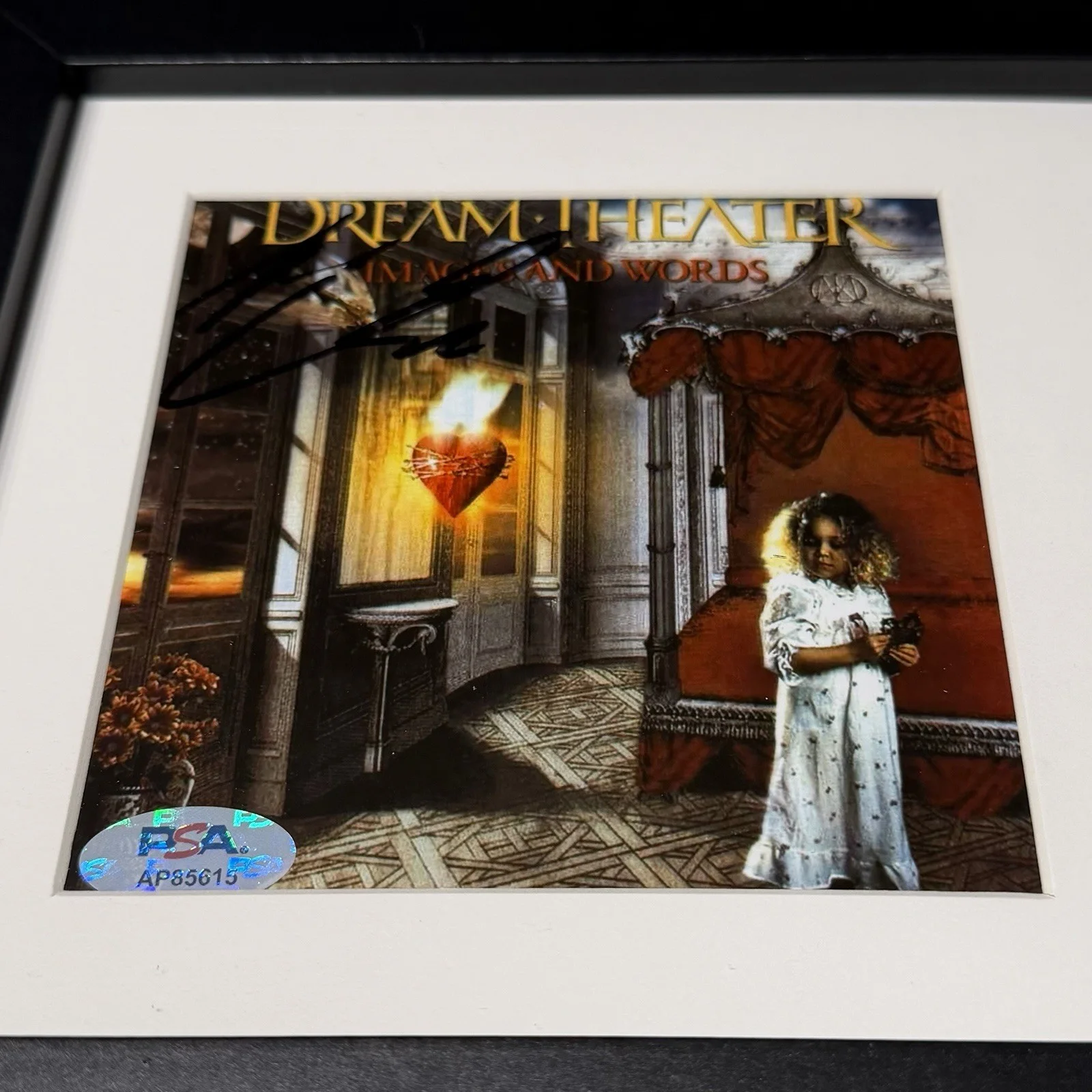 JAMES LABRIE SIGNED DREAM THEATER IMAGES WORDS CD ALBUM AUTOGRAPH FRAMED PSA COA, image 2