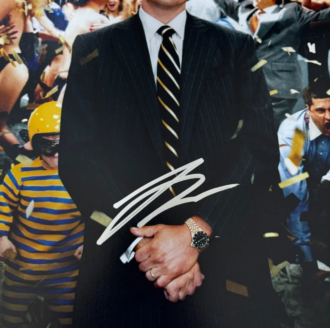 LEONARDO DICAPRIO SIGNED THE WOLF OF WALL STREET 12X18 MOVIE POSTER PHOTO BAS a, изображение 2