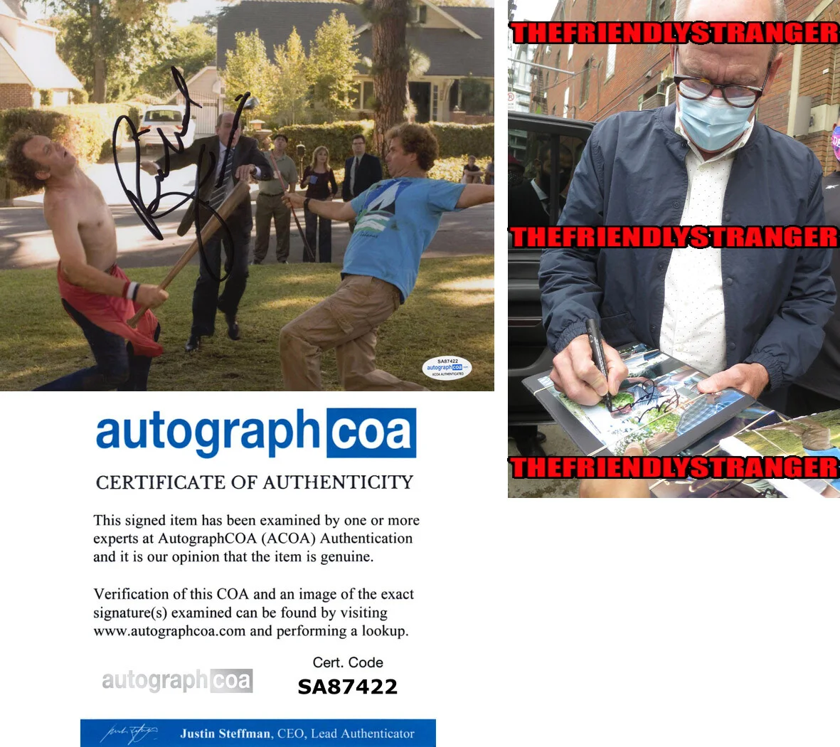 RICHARD JENKINS — Richard Jenkins signed "STEP BROTHERS" 8x10 Photo c PROOF Robert Doback ACOA COA