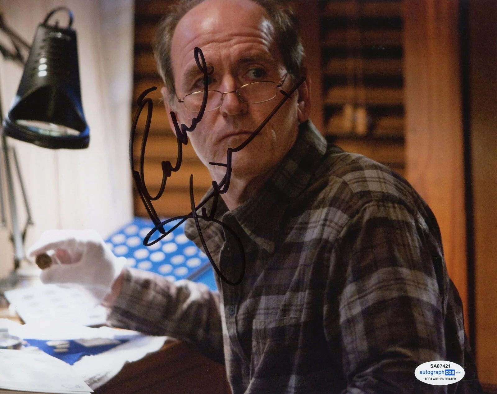 RICHARD JENKINS — Richard Jenkins signed "THE SHAPE OF WATER" 8x10 Photo b PROOF Giles ACOA COA, изображение 3