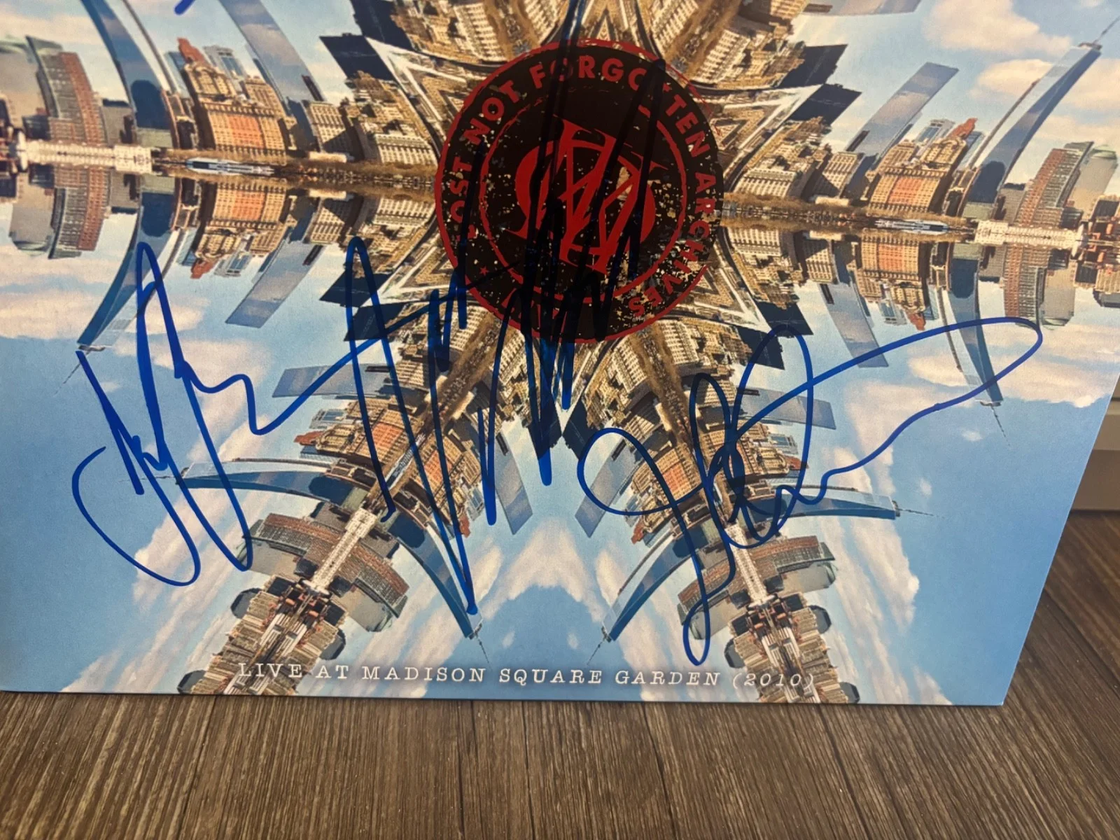 DREAM THEATRE SIGNED AUTOGRAPHED LP VINYL LIVE MSG X5 JOHN MYUNG RARE IN PERSON, изображение 3