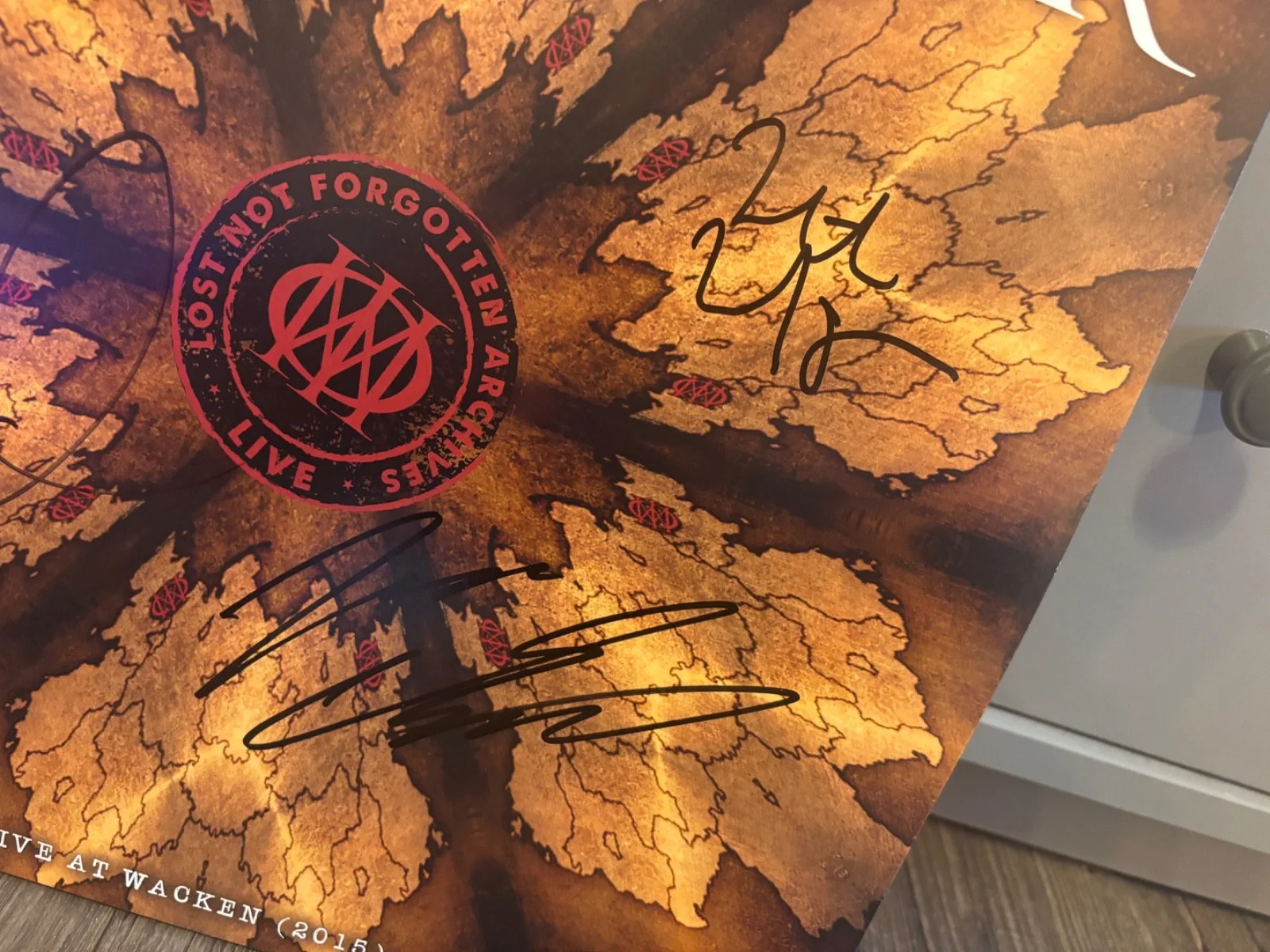 DREAM THEATRE SIGNED AUTOGRAPHED LP VINYL LIVE WACKEN RARE X4 METAL IN PERSON, изображение 3