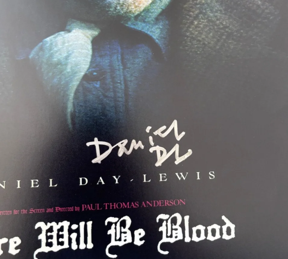DANIEL DAY LEWIS — DANIEL DAY LEWIS SIGNED THERE WILL BE BLOOD 12X18 MOVIE POSTER PHOTO OSCAR BAS, изображение 2
