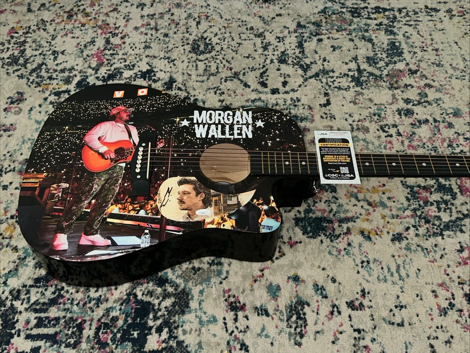 🚨RARE Morgan Wallen CUSTOM SIGNED Guitar I’M THE PROBLEM TOUR WALLEN JSA CERT, image 5