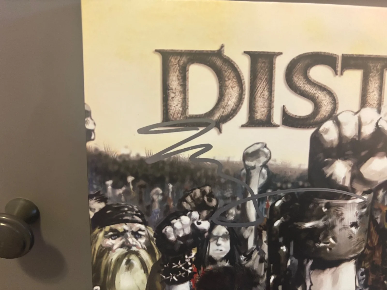 DISTURBED SIGNED AUTOGRAPHED LP VINYL TEN THOUSAND FISTS X4 DAVID DRAIMAN RARE, image 5