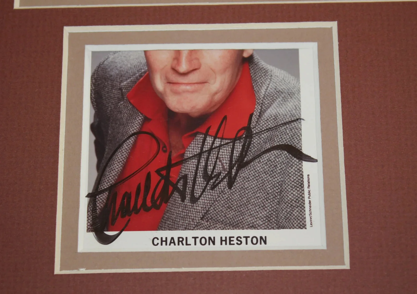 Charlton Heston, Kim Hunter — Custom Matted, Charlton Heston,Kim Hunter, Actor Actress ,TV ,Movie Autographed,, изображение 2