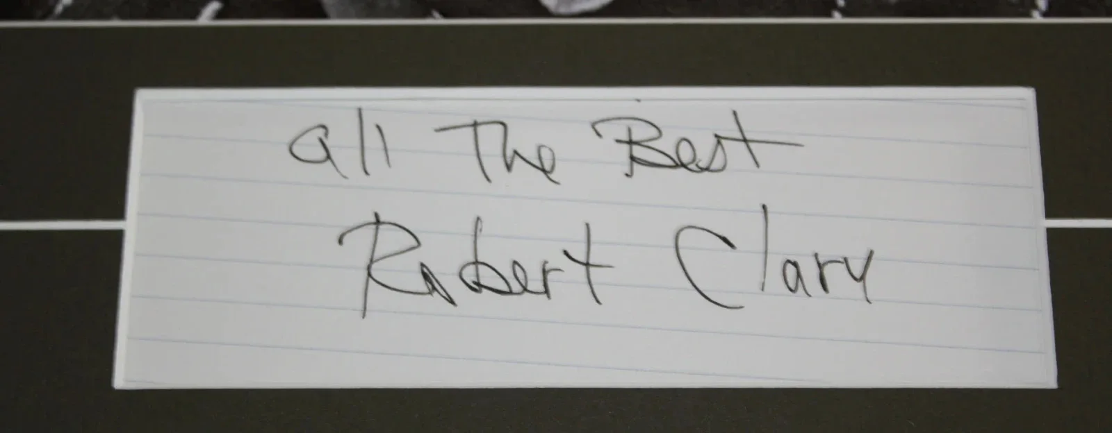 Robert — Custom Matted, Robert Clary, Actor ,Movie Autographed, Signed Index Card 11x14, изображение 2