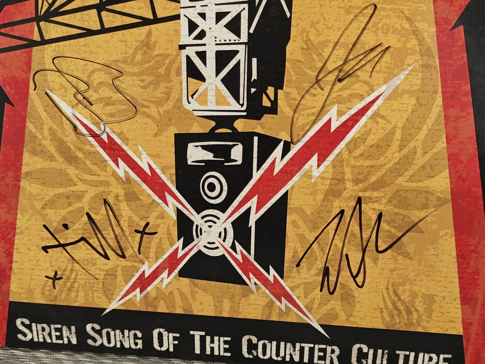 RISE AGAINST SIREN SONG OF THE COUNTER CULTURE' VINYL COVER SIGNED, изображение 2