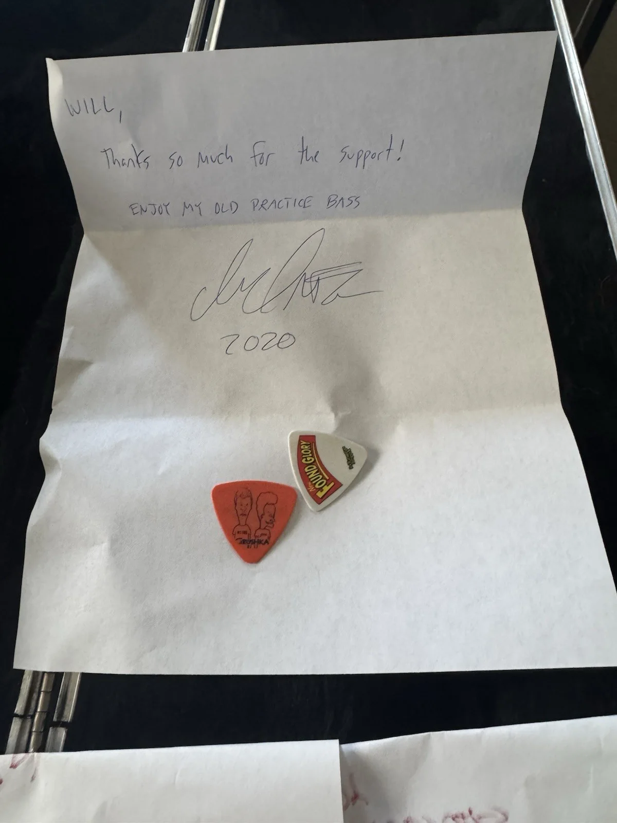 New Found Glory Ian Grushka Signed Practice Bass Pop Punk Emo Fender NFG LOA, image 4