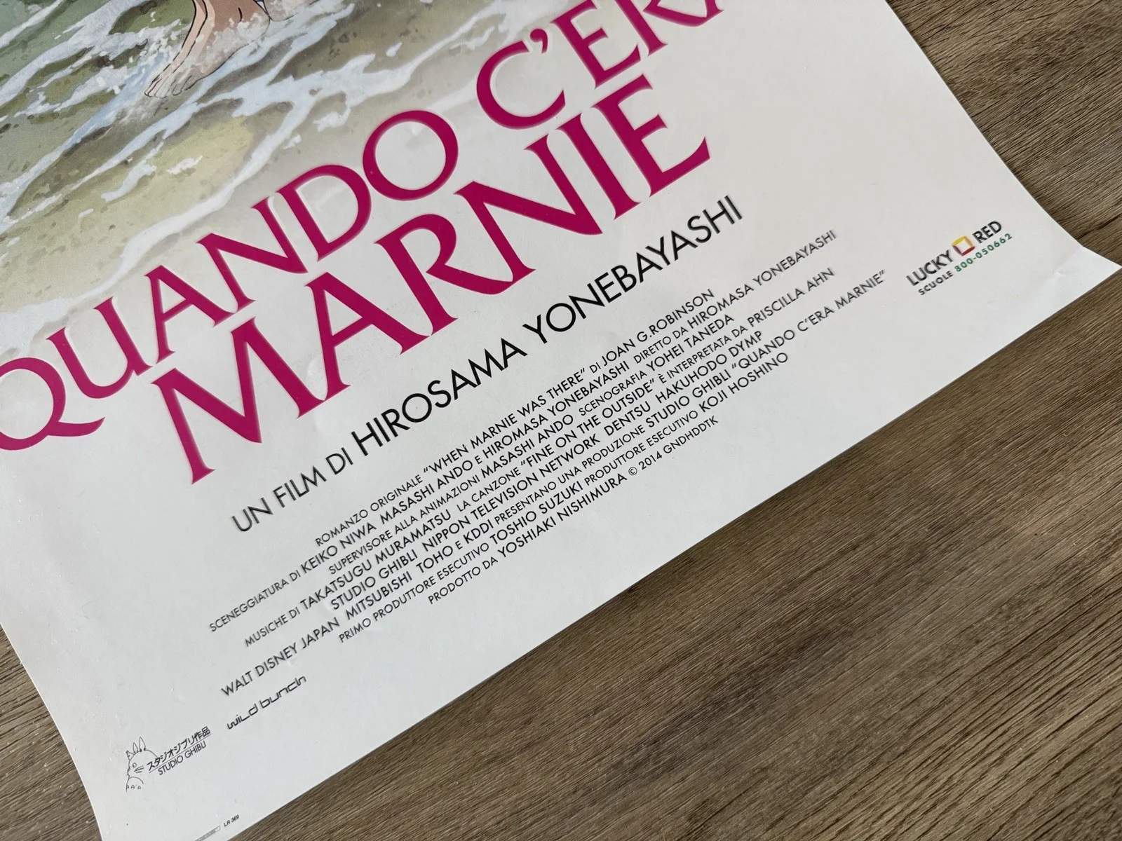 Rare & Original STUDIO GHIBLI Italian Movie Cinema Poster When Marnie Was There, изображение 2