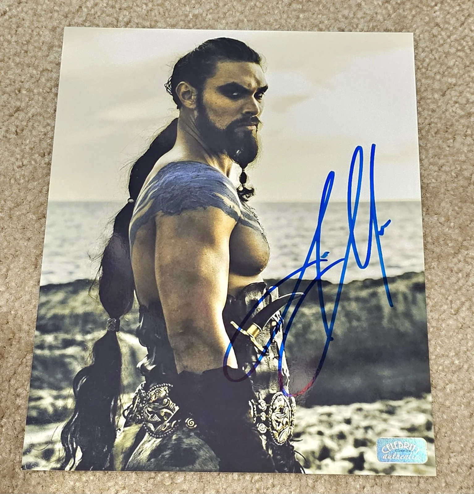 Jason Momoa — Jason Momoa Actor Game of Thrones Signed 8x10 Photo Aquaman Celebrity Authentics, image 2