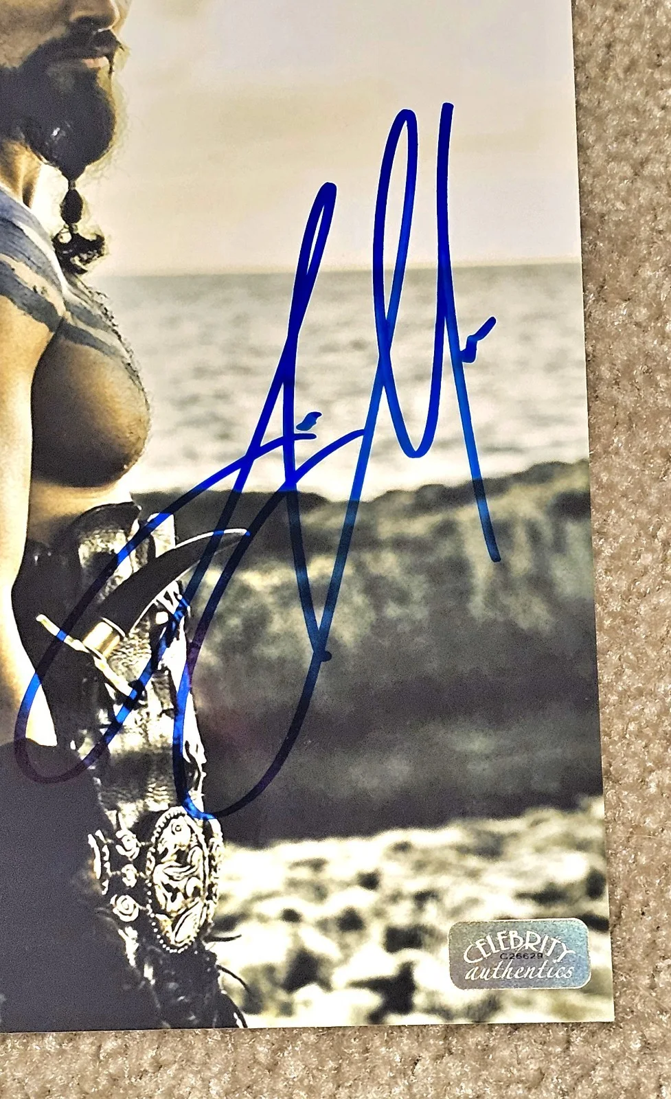 Jason Momoa — Jason Momoa Actor Game of Thrones Signed 8x10 Photo Aquaman Celebrity Authentics, image 3