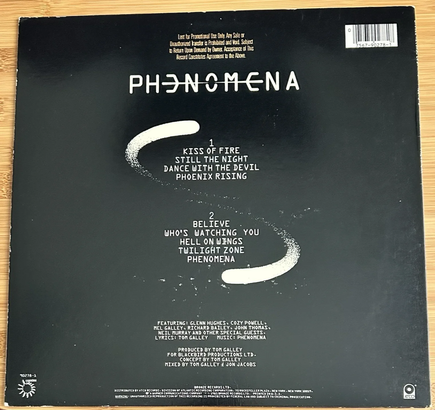 Phenomena “Phenomena” Vinyl - Autographed/Signed - Glenn Hughes (Deep Purple), image 4