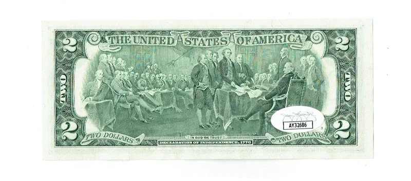 Michael McKean JSA Vintage Signed 2003 Uncirc. $2 Bill Auto Spinal Tap Actor, image 2