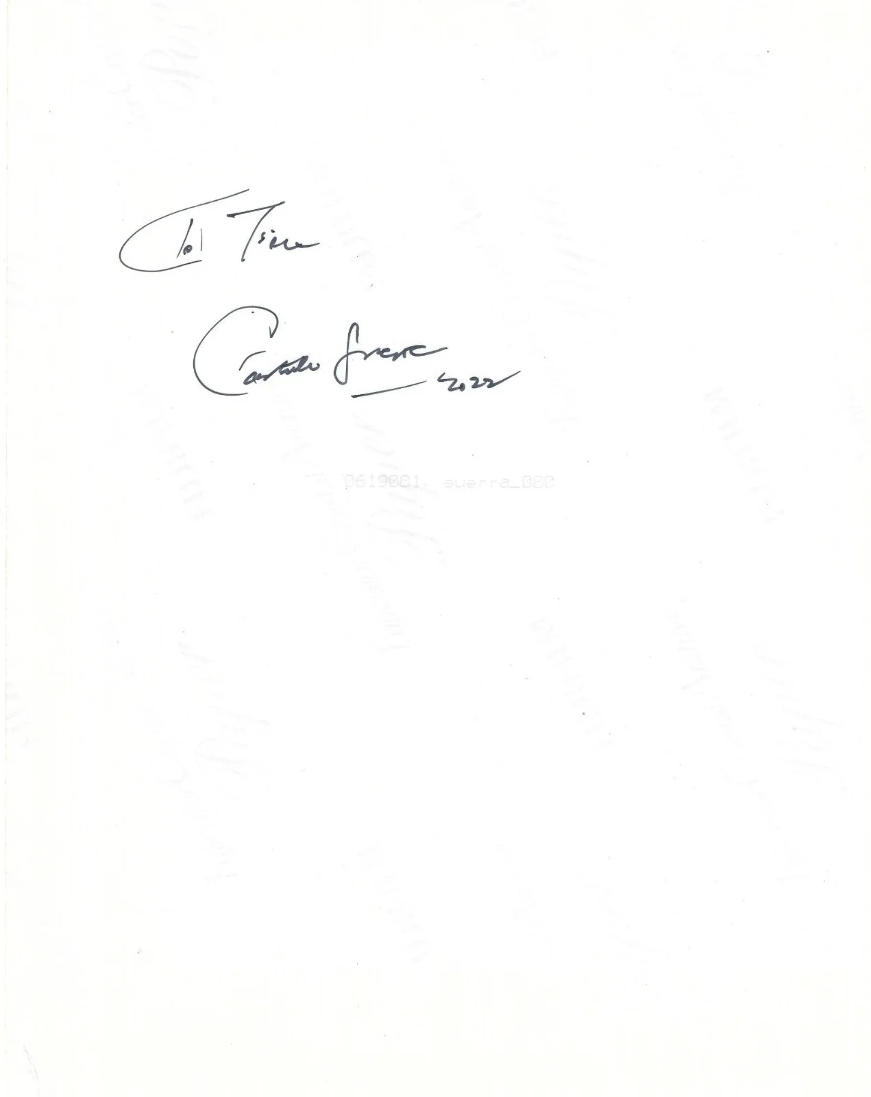 Castulo Guerra — Castulo Guerra Autographed Signed 8x10 Photo - Terminator - The Purge - w/COA, изображение 2