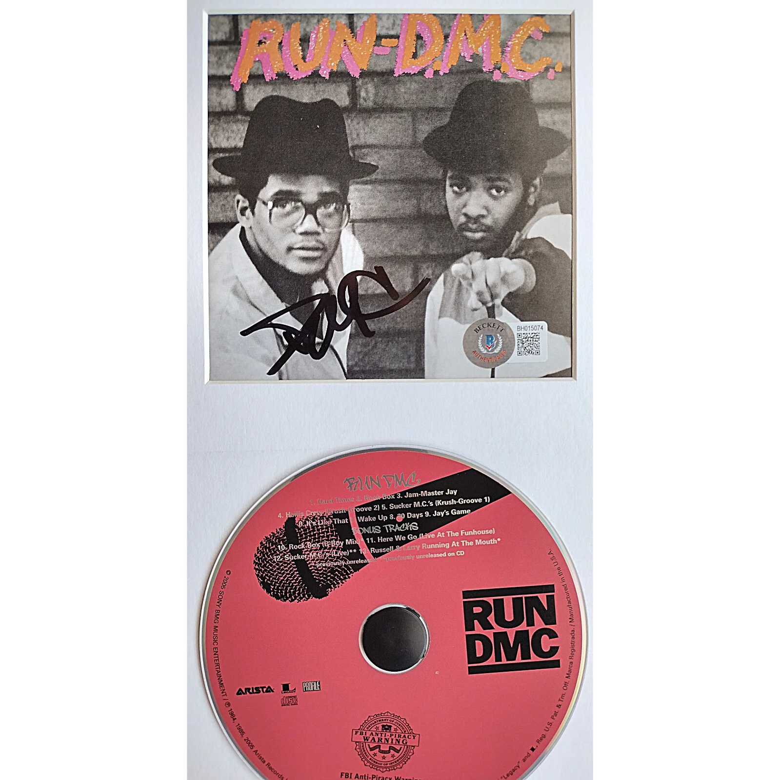 Darryl McDaniels — Run DMC Signed Self Titled CD Darryl McDaniels Autograph Rap Hip Hop Beckett COA, изображение 2