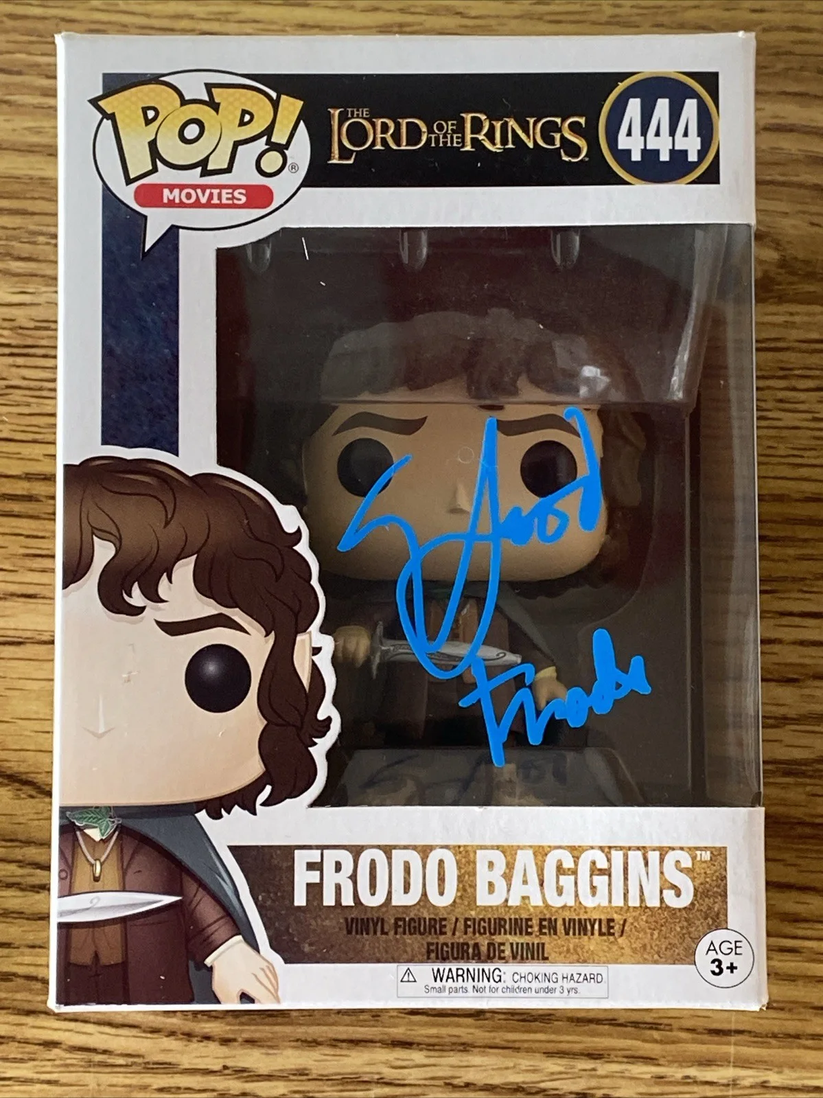 Elijah Wood — Elijah Wood Autographed Lord of the Rings Funko Pop #444 Frodo Baggins