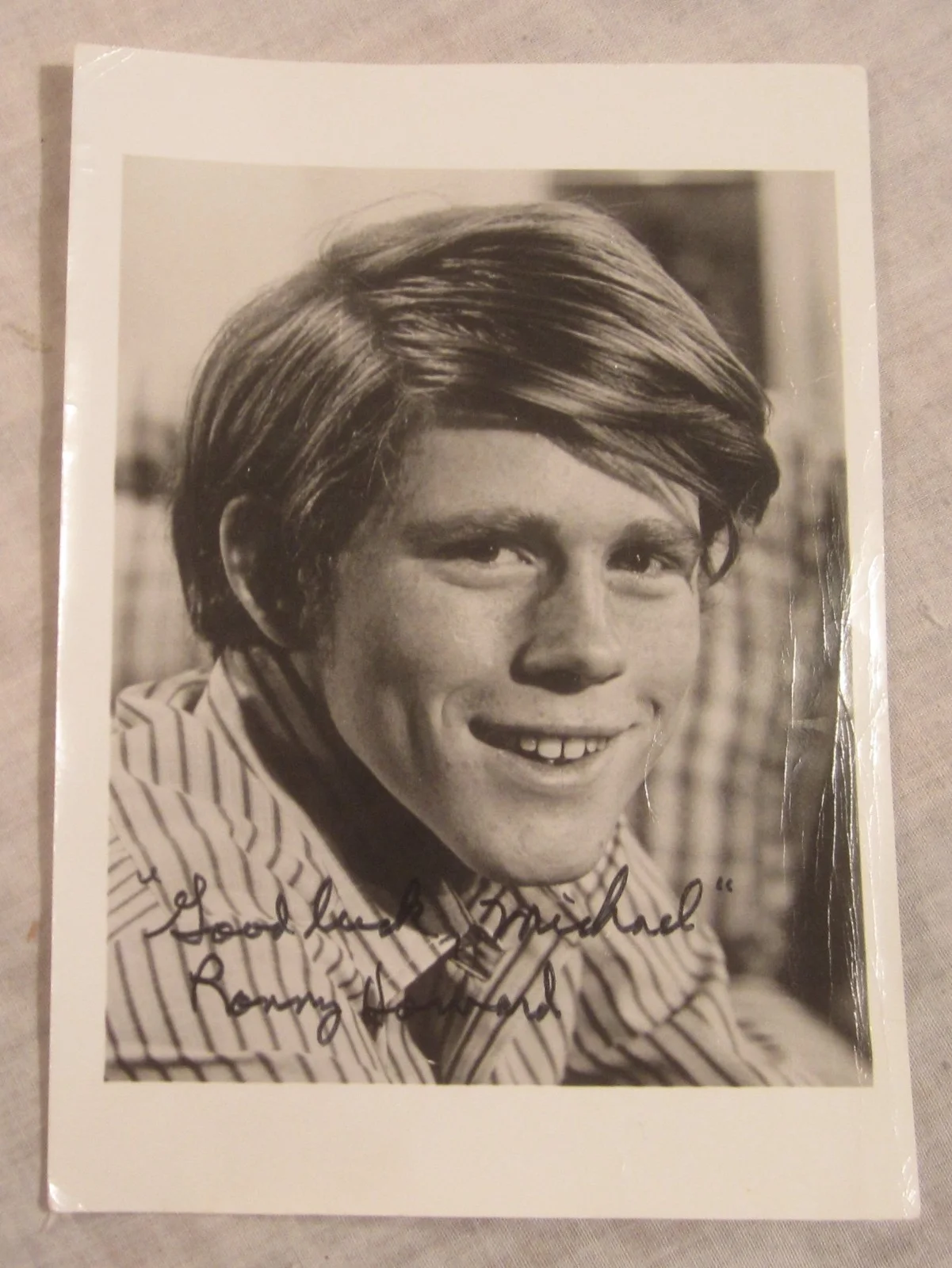 Ron Howard — SIGNED 5x7 Photo of RON HOWARD -- Signed Twice, RONNY HOWARD - Richie Cunningham