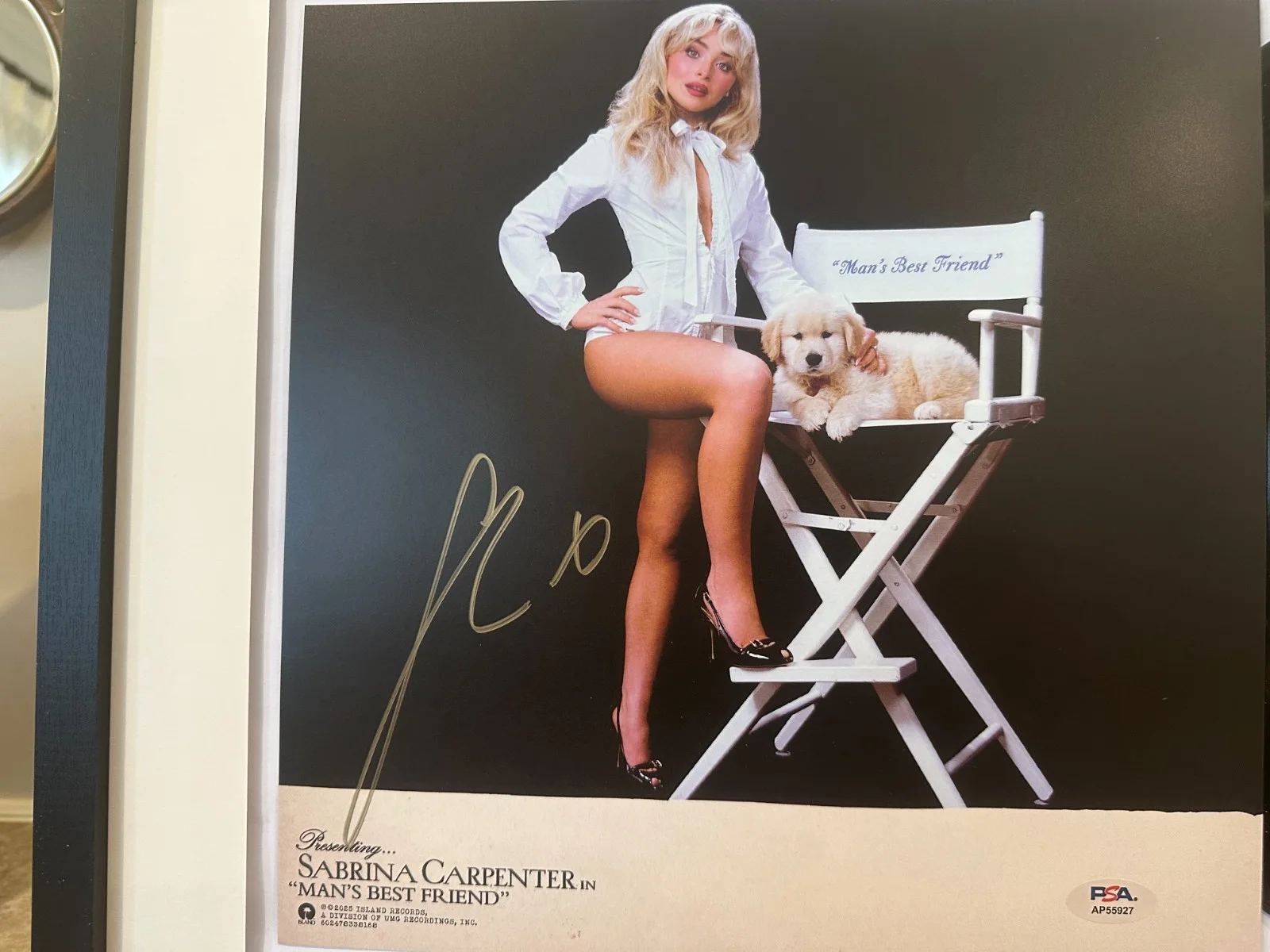 💃 Sabrina Carpenter - Hand Signed - Vinyl LP Framed Autograph PSA COA Rare 💃, изображение 4