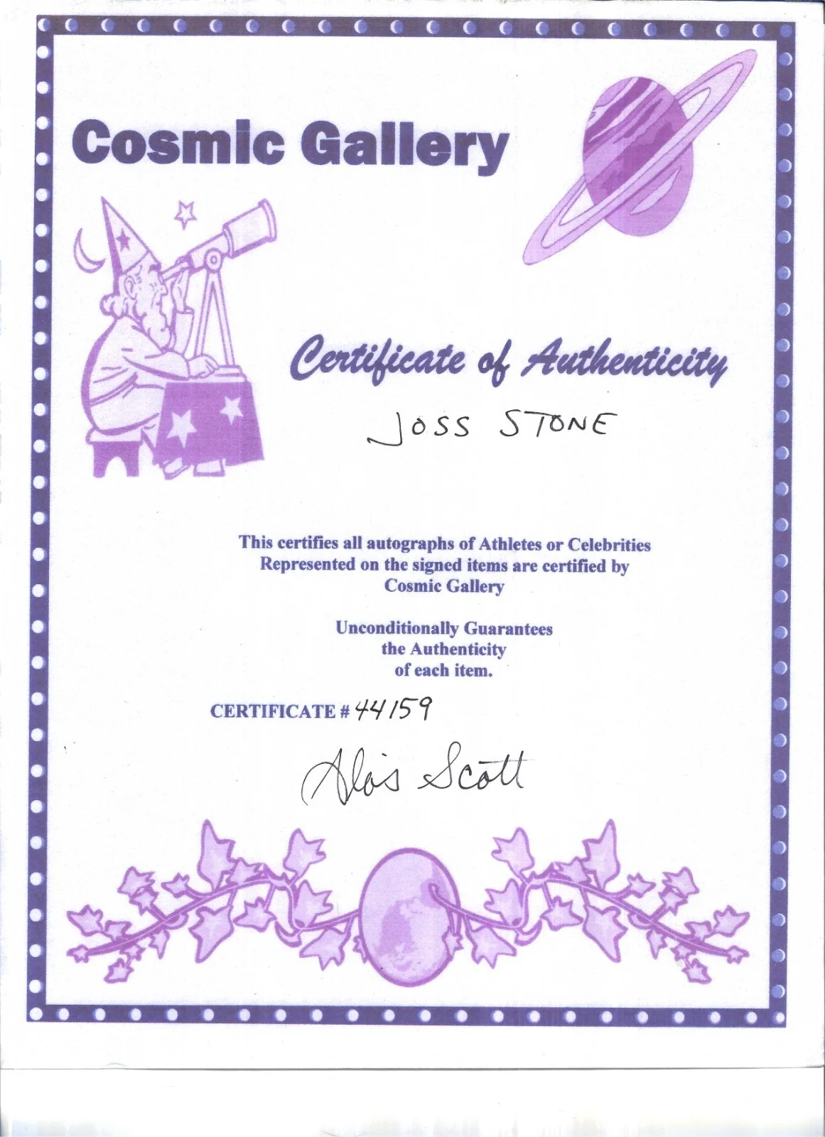 Joss Stone Autographed Photo w coa, image 2