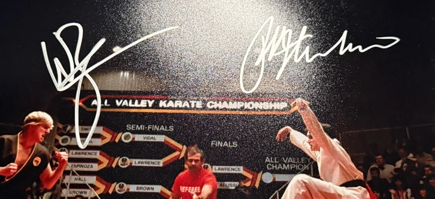 Ralph Macchio — RALPH MACCHIO & WILLIAM ZABKA signed (THE KARATE KID) 11X14 photo Beckett BAS, image 2