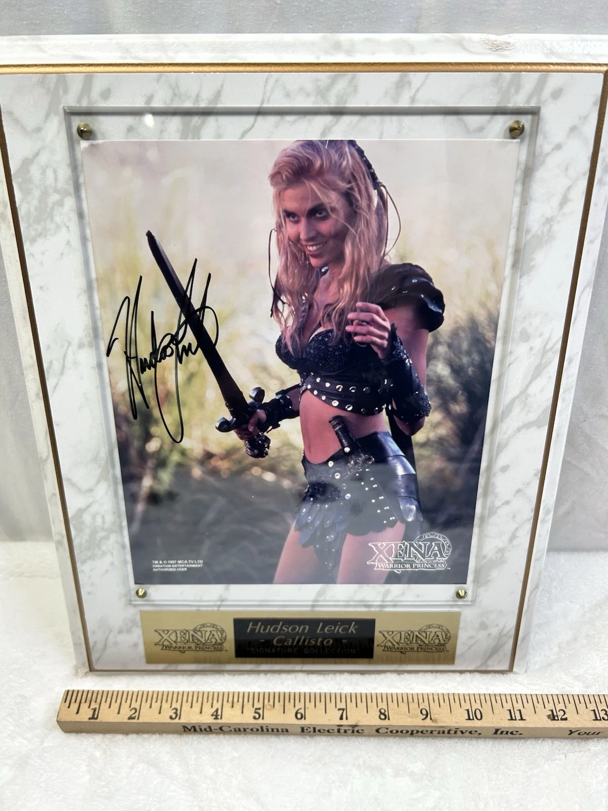 Hudson Leick — XENA WARRIOR PRINCESS Autograph HUDSON LEICK "Callisto" Signed Framed Rare, изображение 3