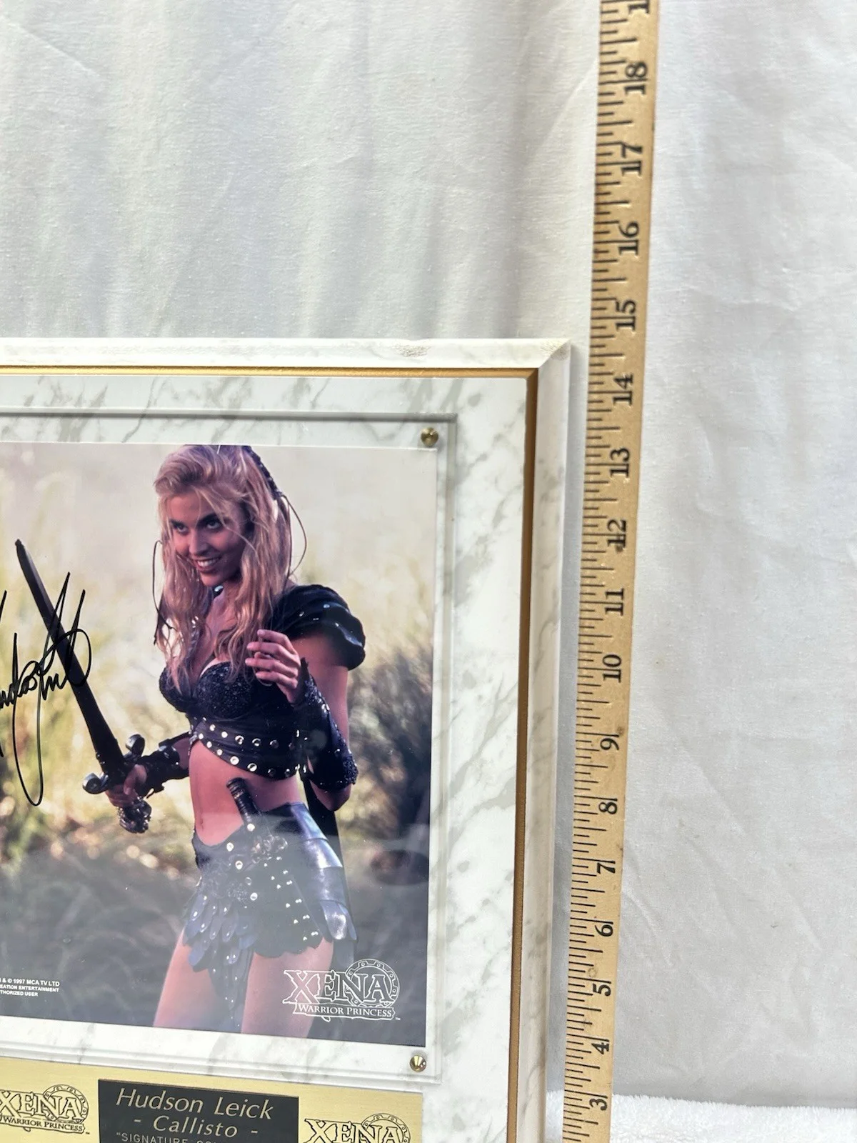 Hudson Leick — XENA WARRIOR PRINCESS Autograph HUDSON LEICK "Callisto" Signed Framed Rare, изображение 4