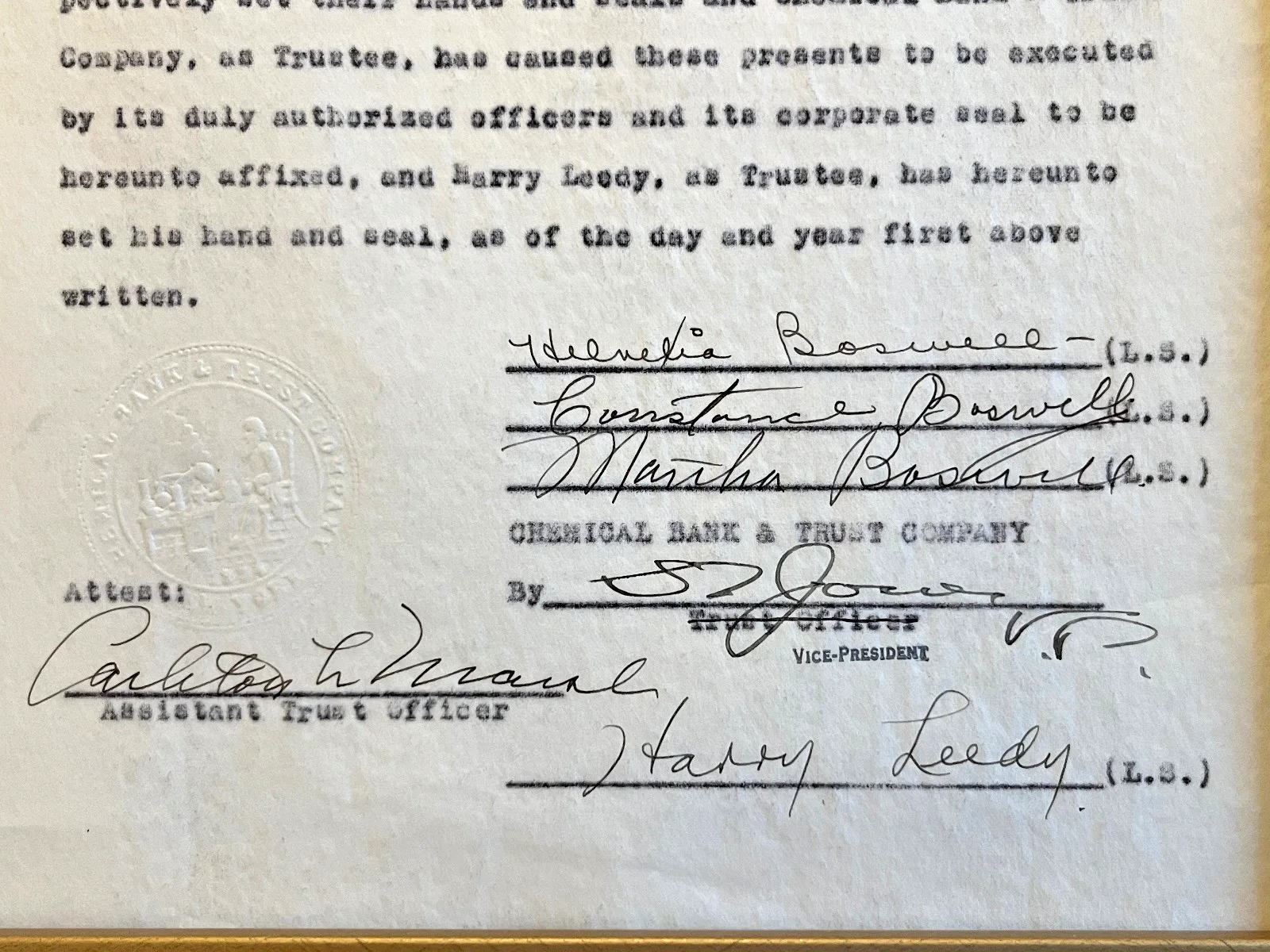 ORIGINAL 1934 Boswell Sisters Trust Signature Page Martha, Connee & Vet, изображение 2