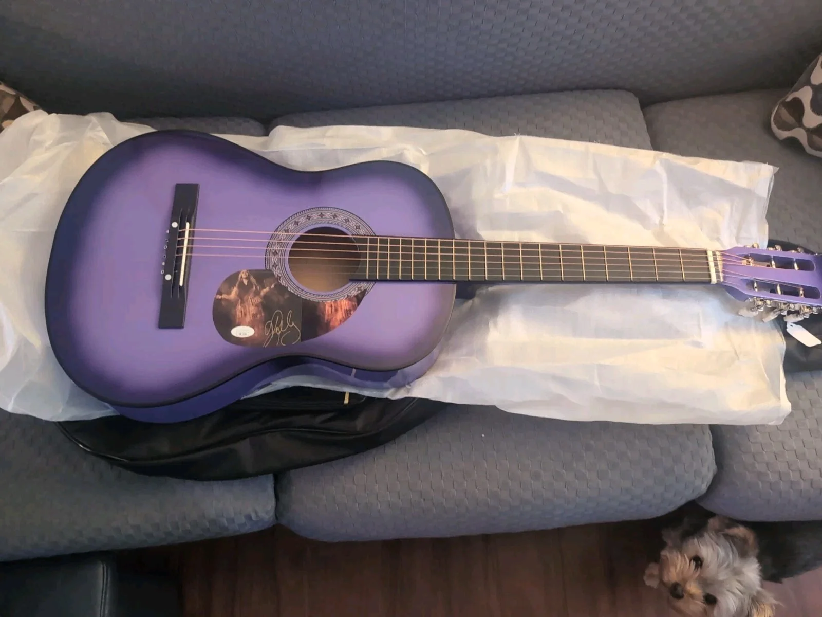 38" Kelly Clarkson Autographed Acoustic Guitar JSA Authenticated..., image 3