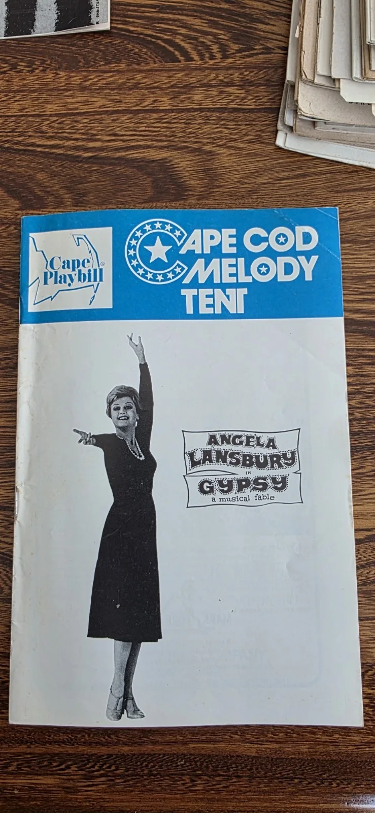 Angela Lansbury — Rare Cape Playbill Gypsy Angela Lansbury Signed Cape Cod Melody Tent 1976