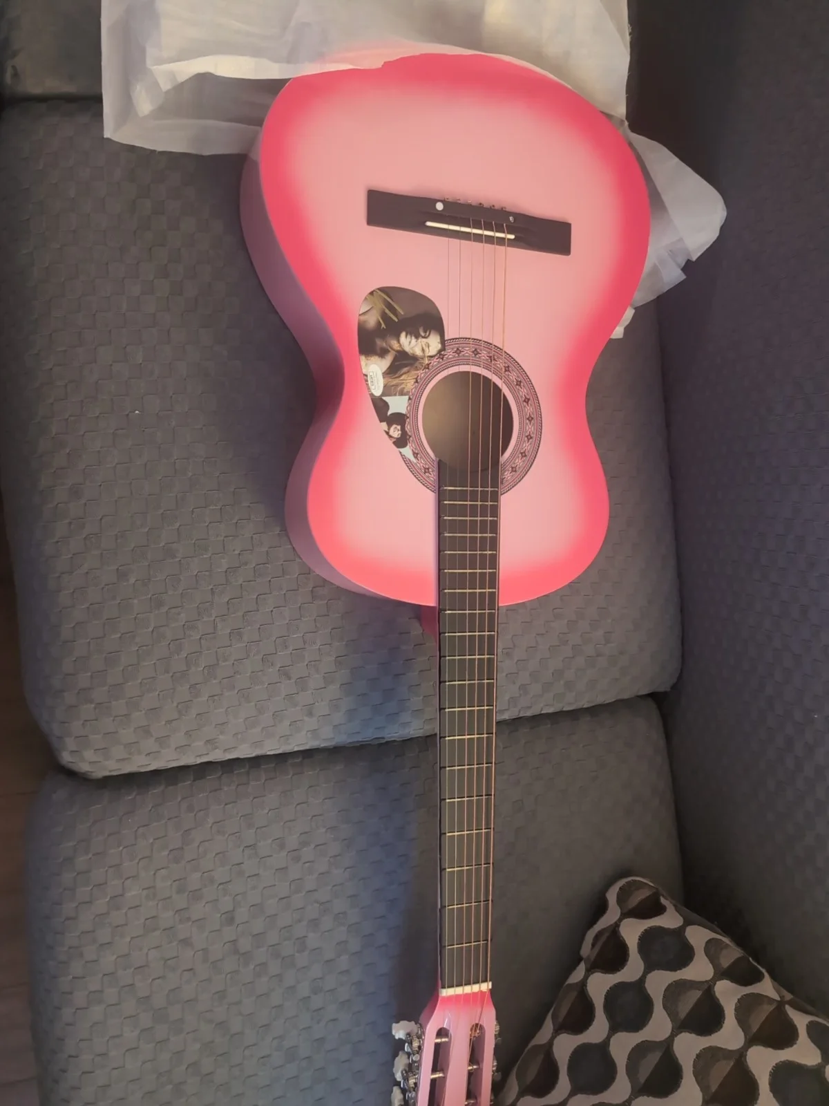 38" Shania Twain Autographed Acoustic Guitar JSA Authenticated, image 3